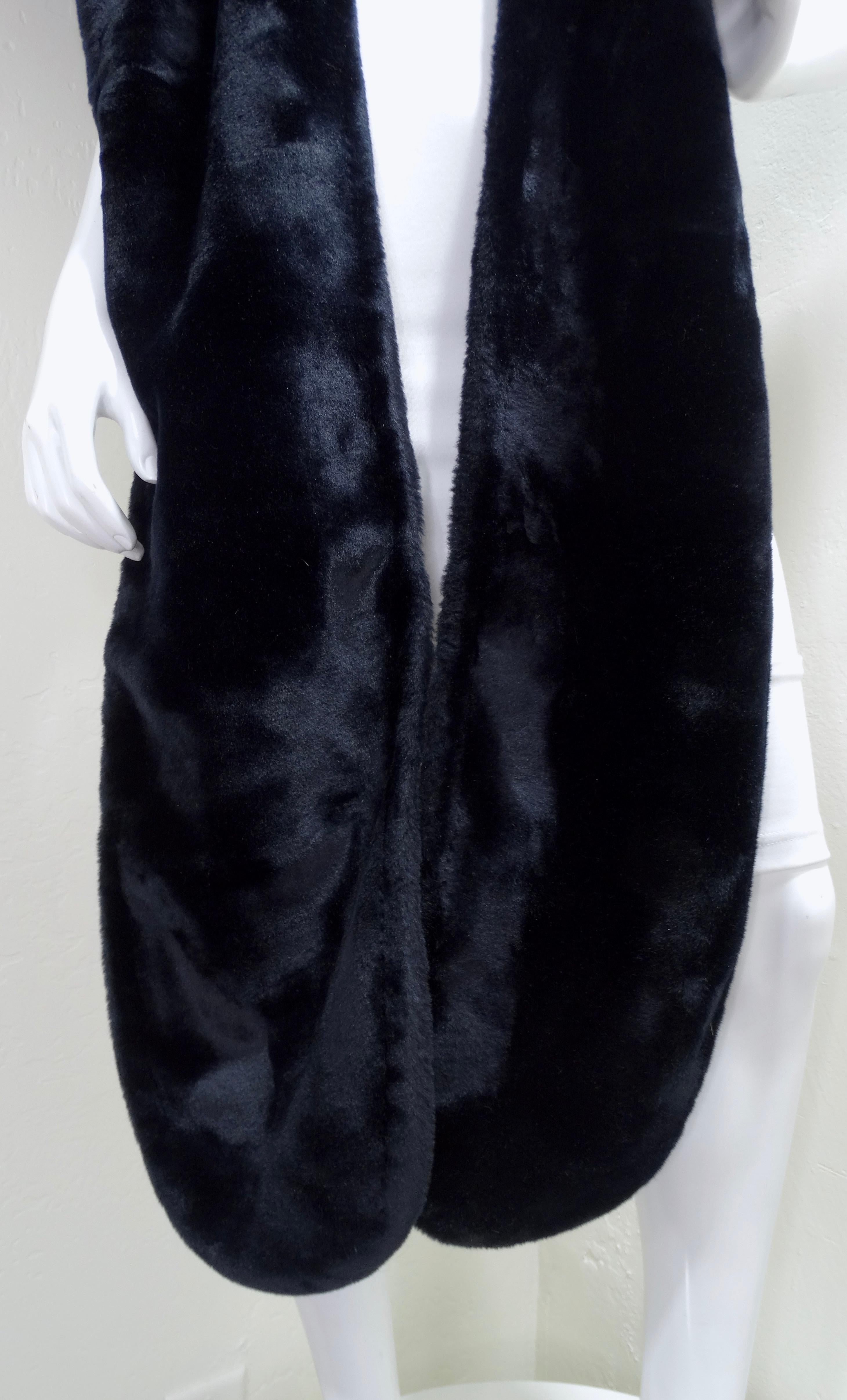 Norma Kamali Avant-Garde Faux Fur Shawl For Sale 2
