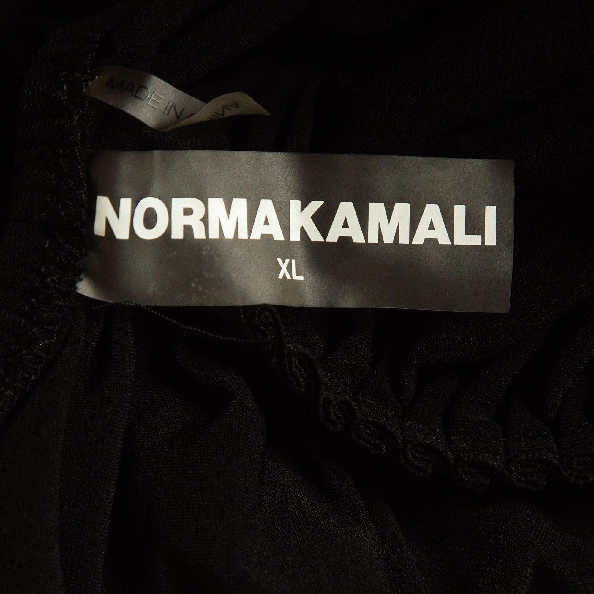 Women's Norma Kamali Black Gathered Jersey Bill Mio Swimsuit XL