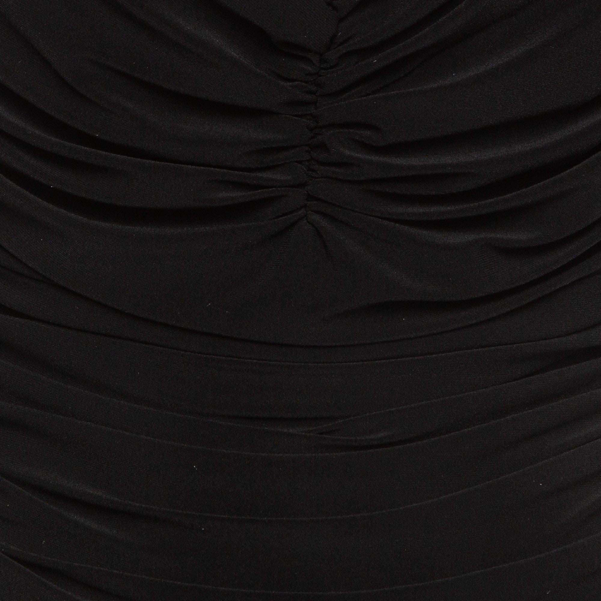 Traje de baño sin tirantes Norma Kamali Slinky Marissa de punto fruncido negro XL Negro en venta