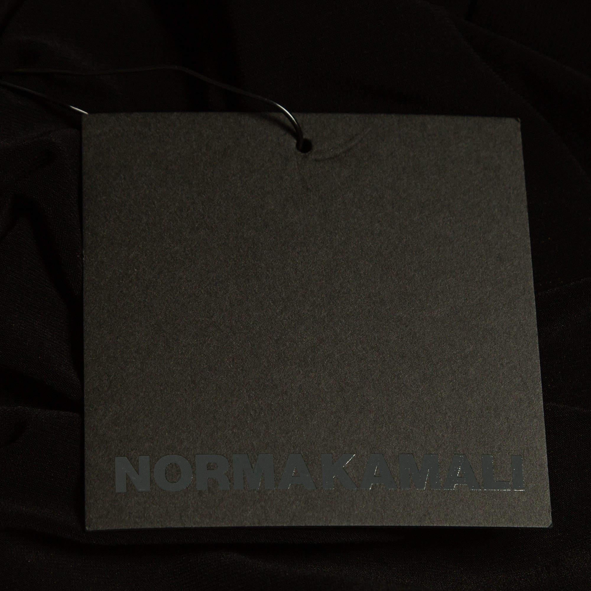 Traje de baño sin tirantes Norma Kamali Slinky Marissa de punto fruncido negro XL en venta 1