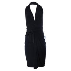 Norma Kamali, Black halter wrap dress