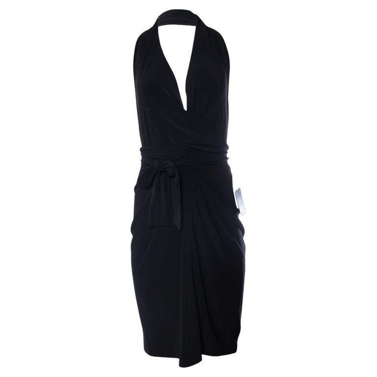 norma kamali halter wrap dress Norma Kamali x REVOLVE Tie Front Halter Gown in Espresso