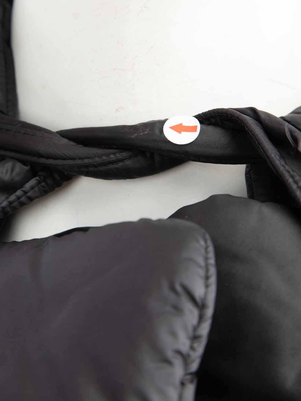 Women's Norma Kamali Black Hooded Sleeping Bag Car Coat Size S