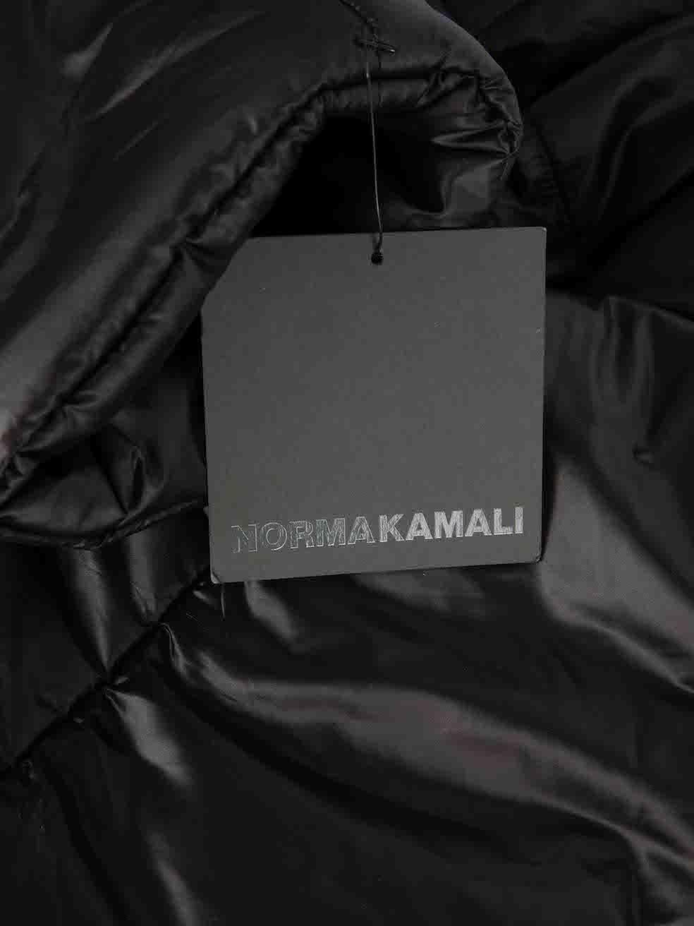 Norma Kamali Black Hooded Sleeping Bag Car Coat Size S 2