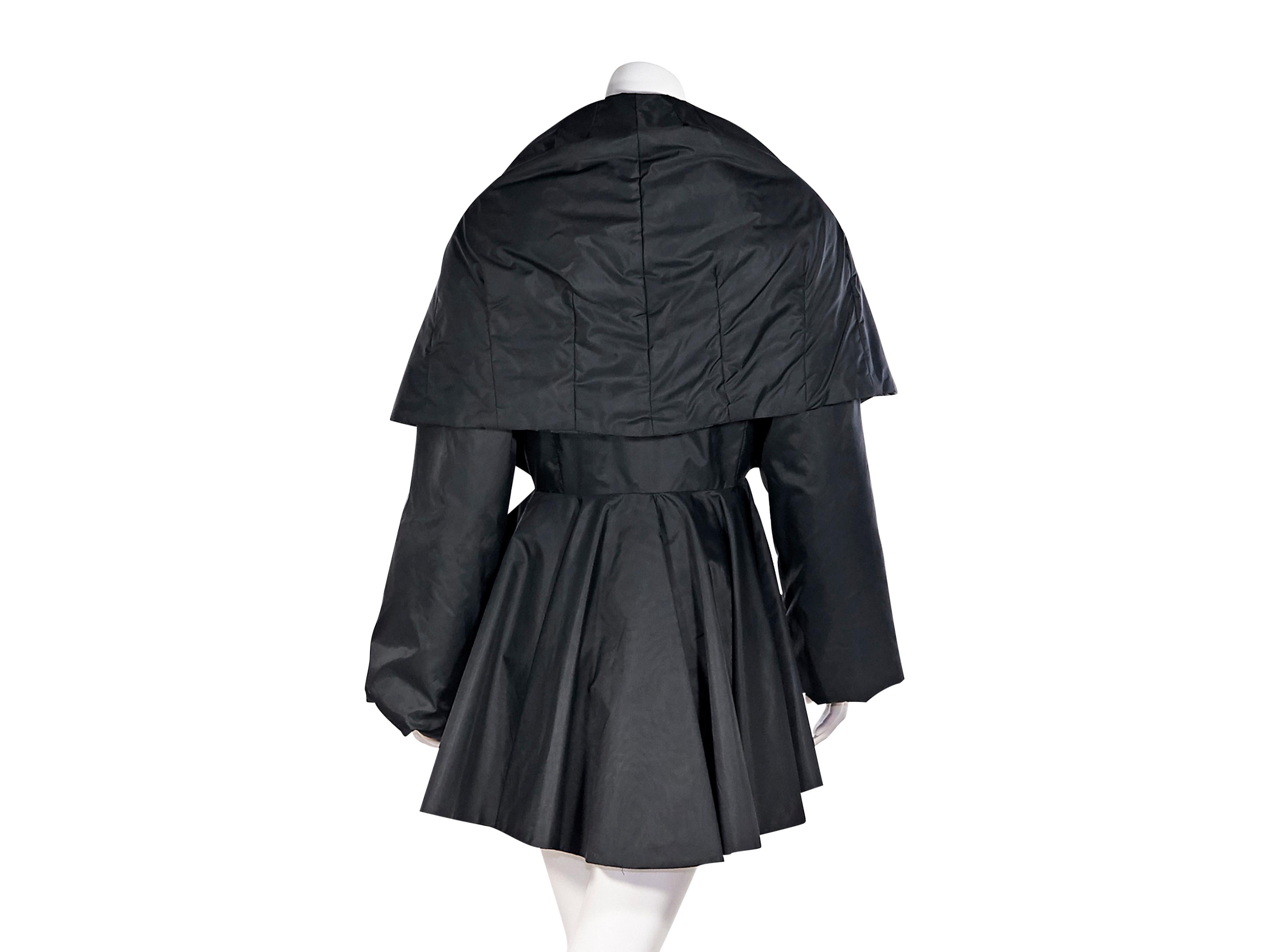 Norma Kamali Black Peplum Coat In Good Condition In New York, NY