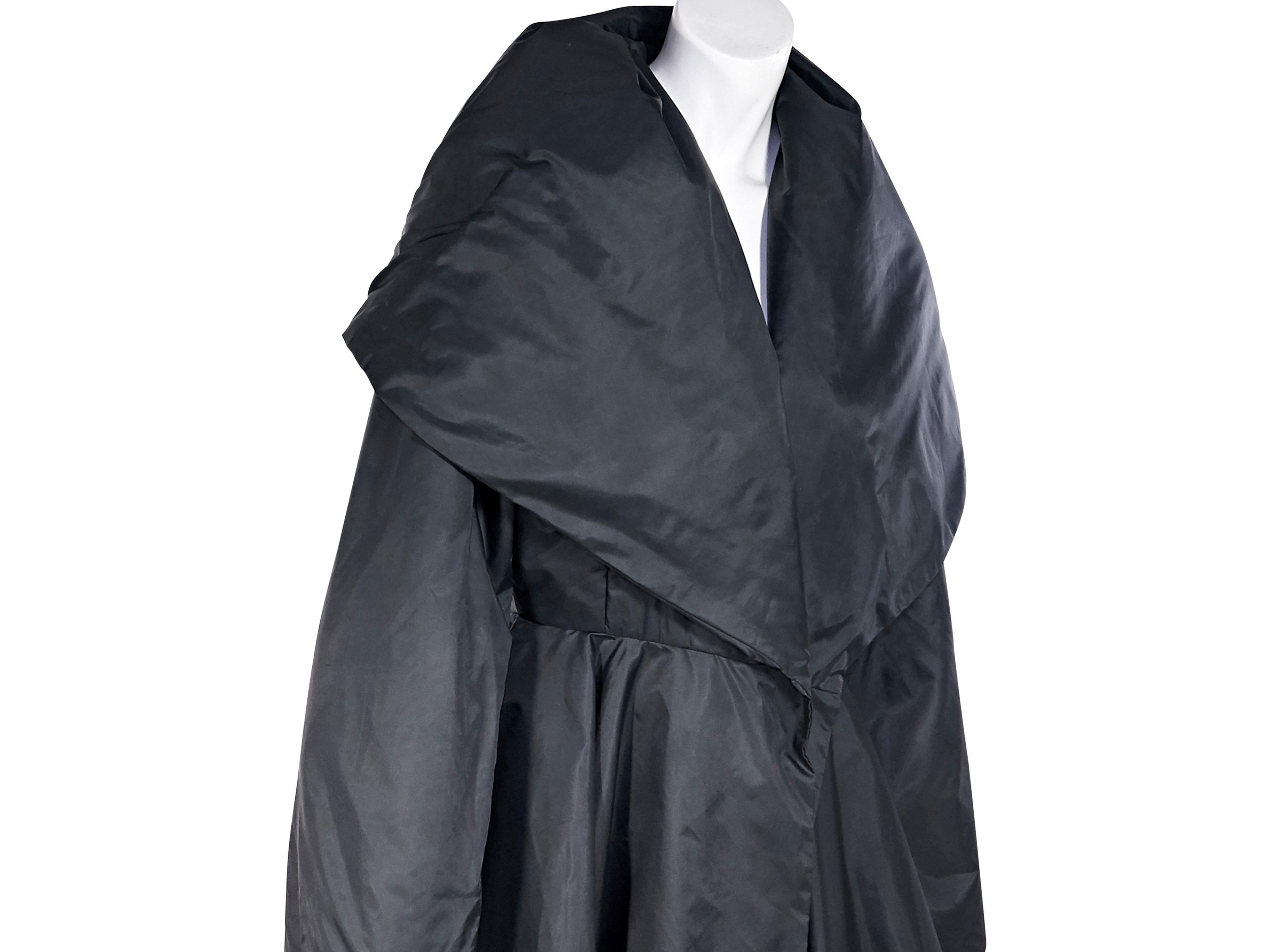 Women's Norma Kamali Black Peplum Coat