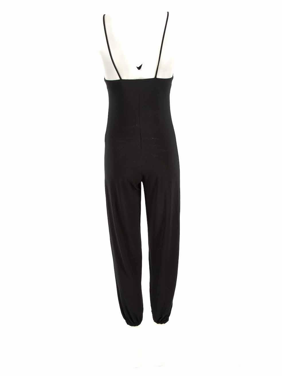 Norma Kamali Black Sleeveless Cuffed Jumpsuit Size S In Excellent Condition In London, GB
