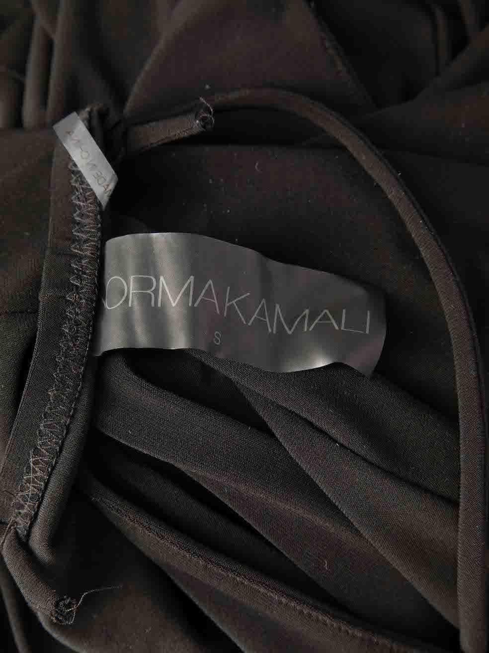 Women's Norma Kamali Black Sleeveless Cuffed Jumpsuit Size S