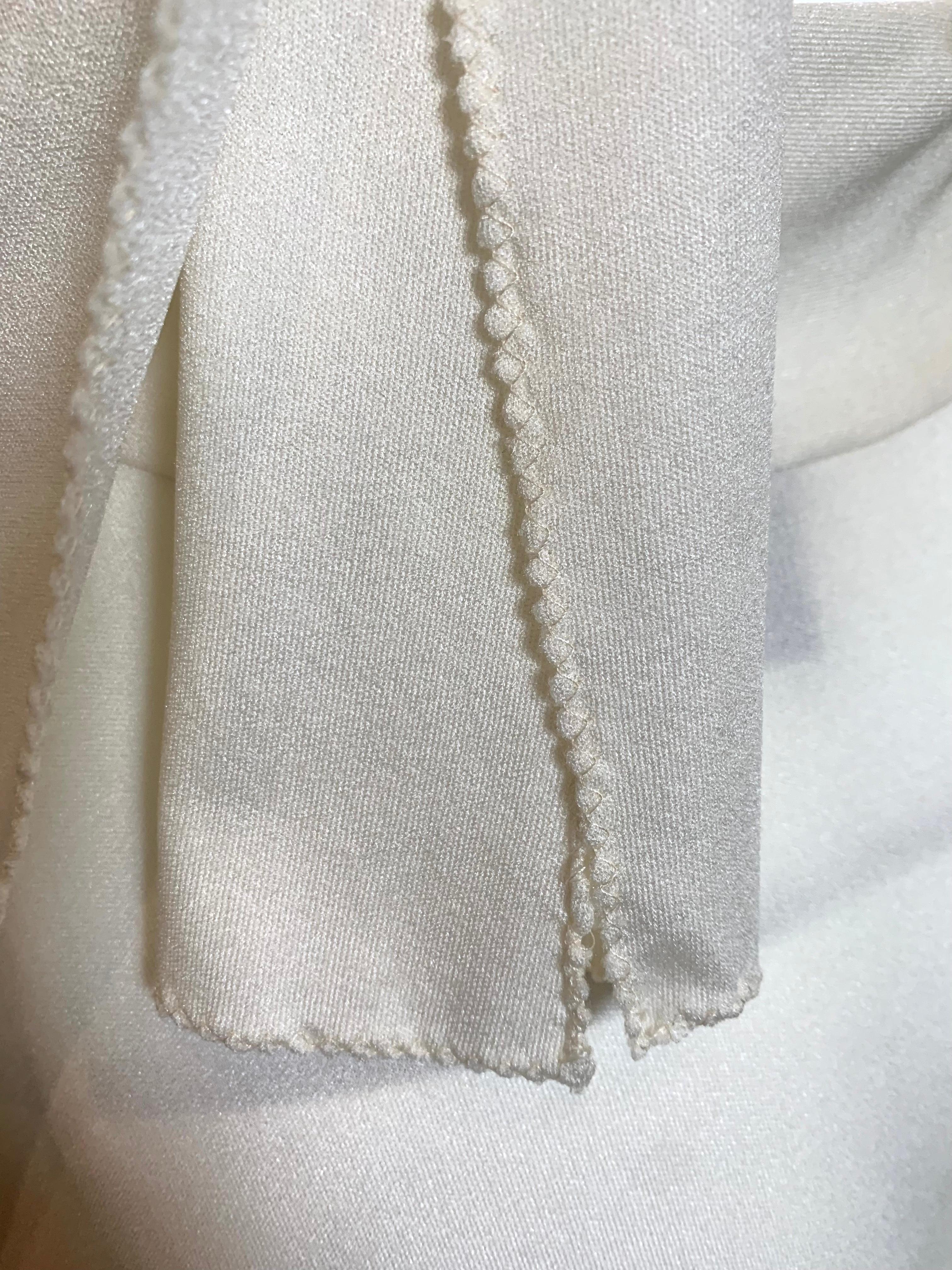 Norma Kamali Cream Jersey Halter Disco Dress, 1970s In Good Condition For Sale In Los Angeles, CA