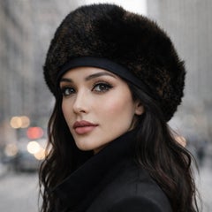 Norma Kamali for Stetson Hat Faux Fur Cossack Style Trapper Vintage 1980s OSFM