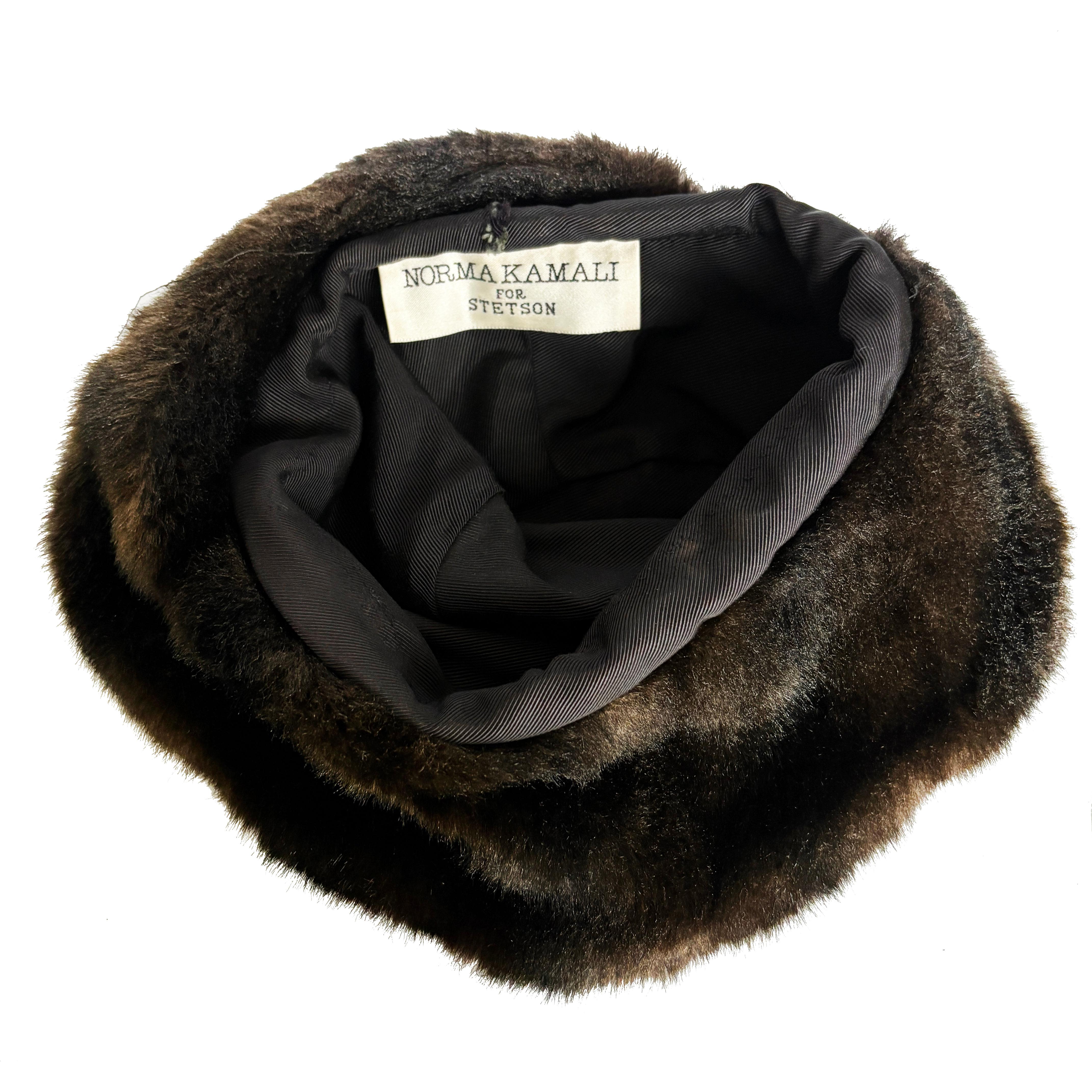 Norma Kamali for Stetson Hat Faux Fur Cossack Style Trapper Vintage 1980s OSFM For Sale 4