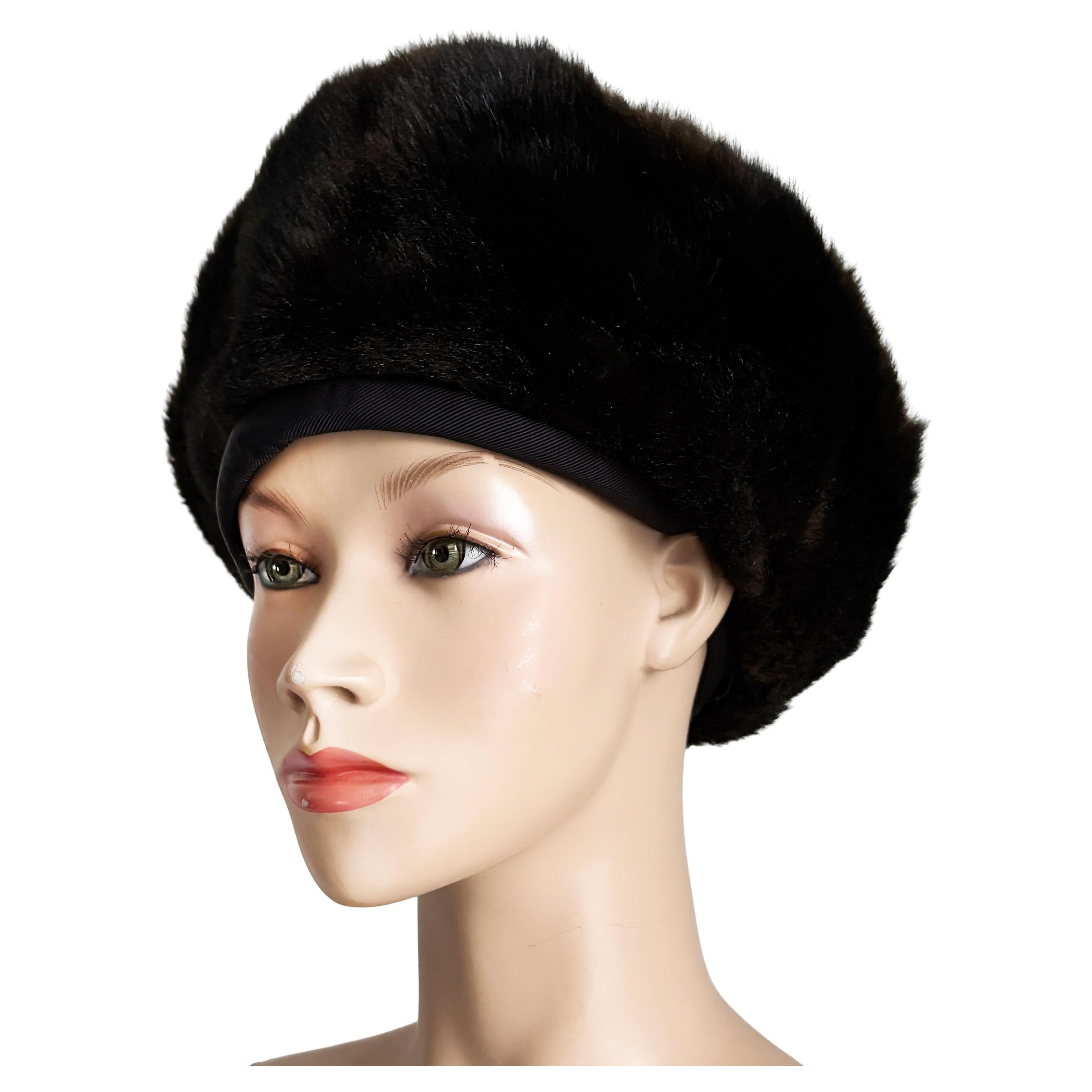 Norma Kamali for Stetson Hat Faux Fur Cossack Style Trapper Vintage 1980s OSFM For Sale