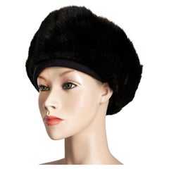 Norma Kamali für Stetson Hut Kunstpelz Cossack Stil Trapper Vintage 1980er OSFM