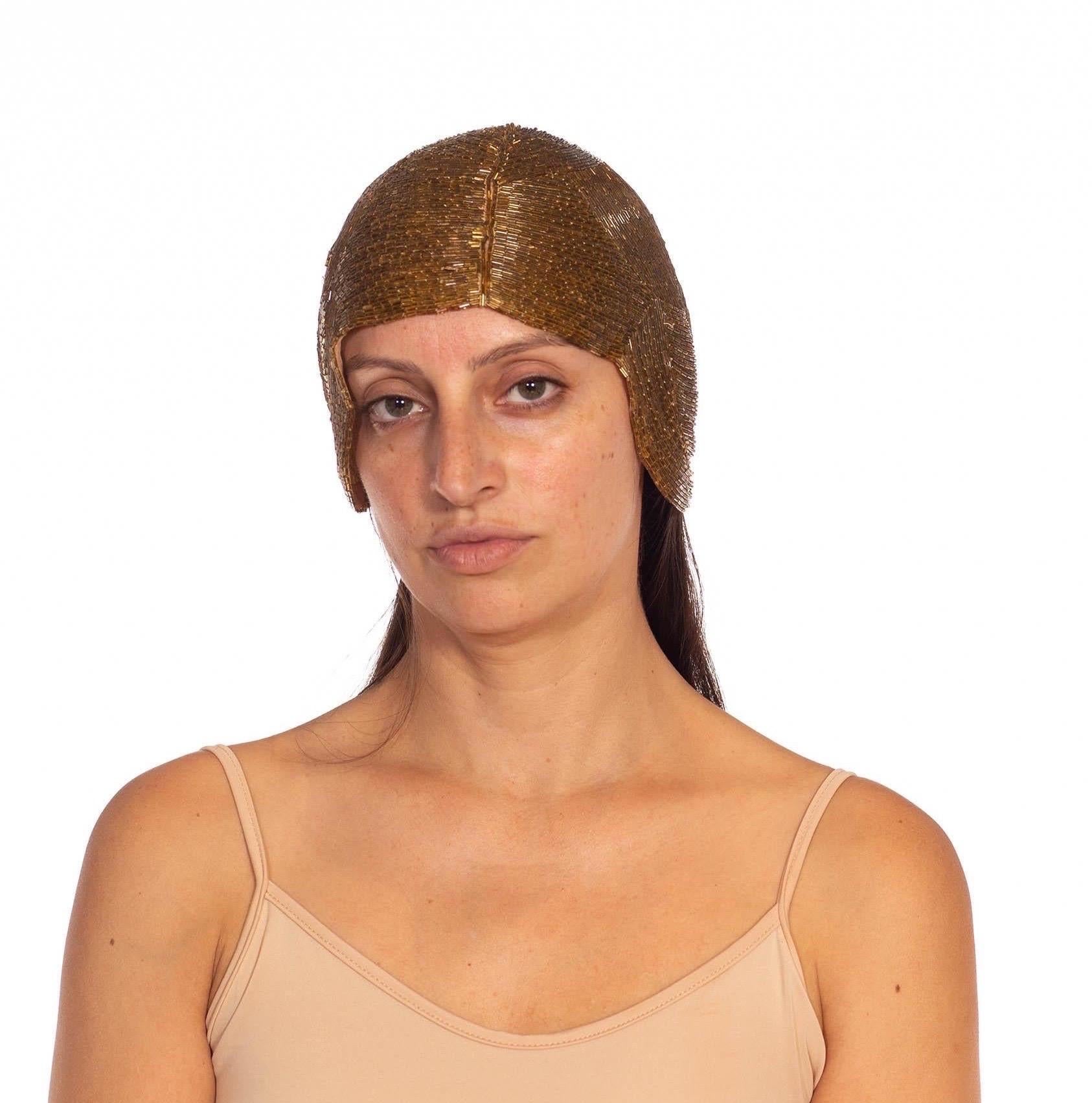 Women's Norma Kamali Gold Beaded Headpiece For Sale