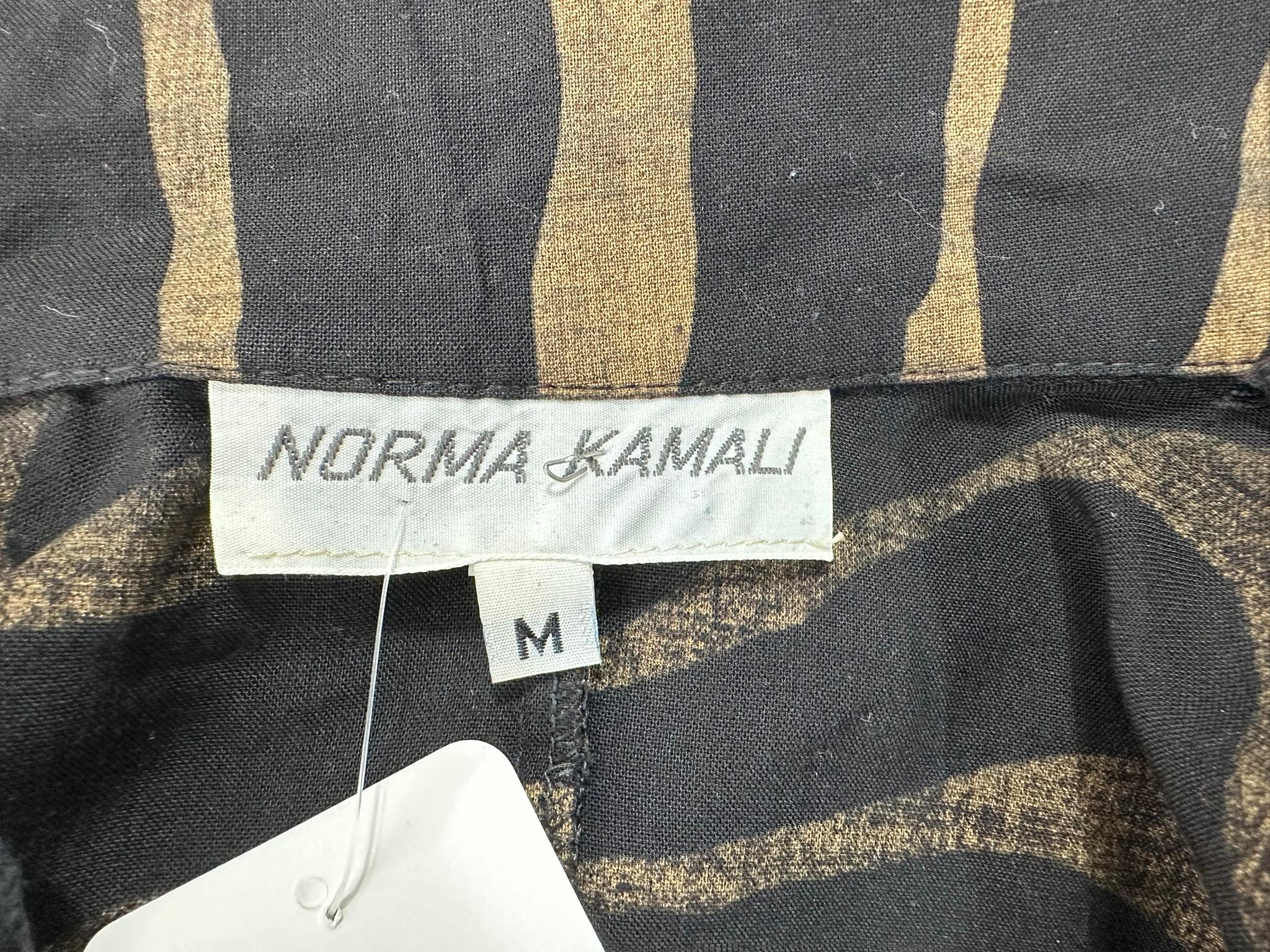 Norma Kamali gold & Black Zebra Print Cotton Wrap Dress 1985 Medium For Sale 13