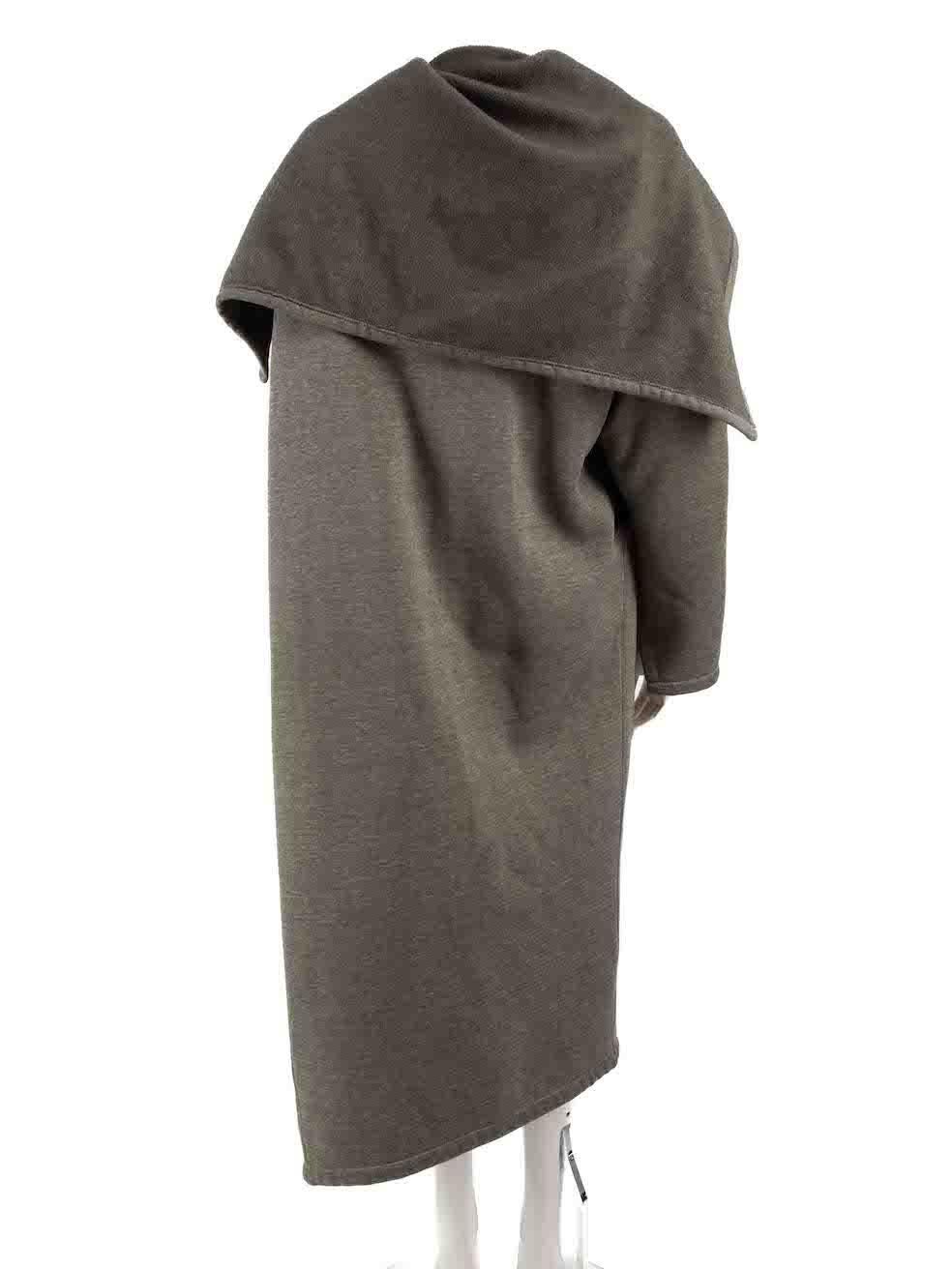 Gris Manteau long gris surdimensionné Norma Kamali, taille M en vente
