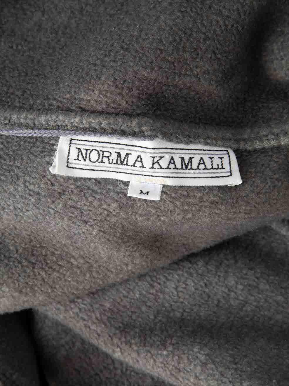 Manteau long gris surdimensionné Norma Kamali, taille M en vente 2