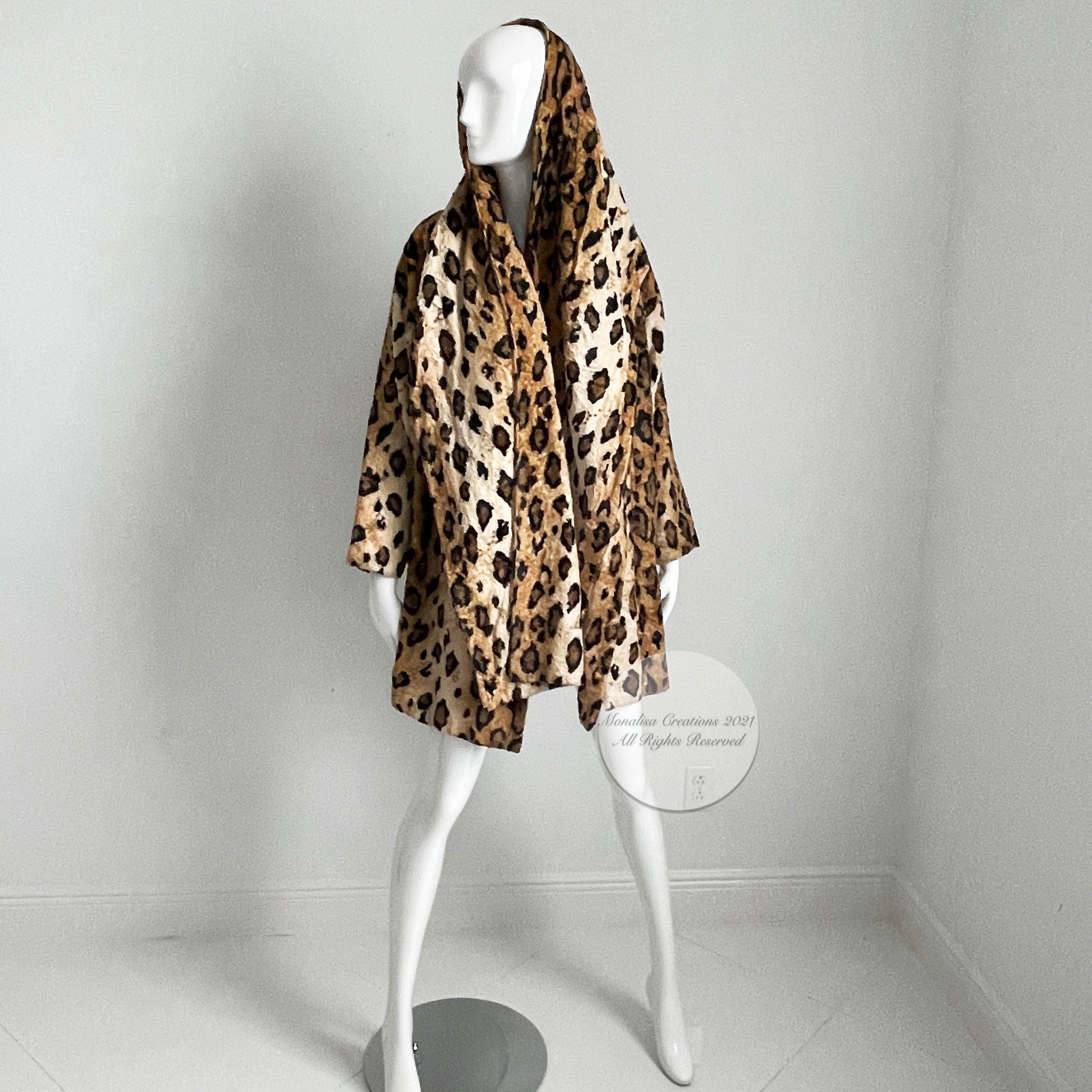 norma kamali leopard coat