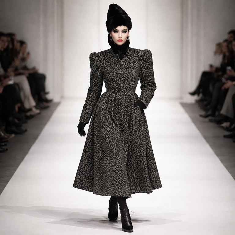 Norma Kamali OMO Black Faux Shearling Fur Sculptural Hat  display picture 1