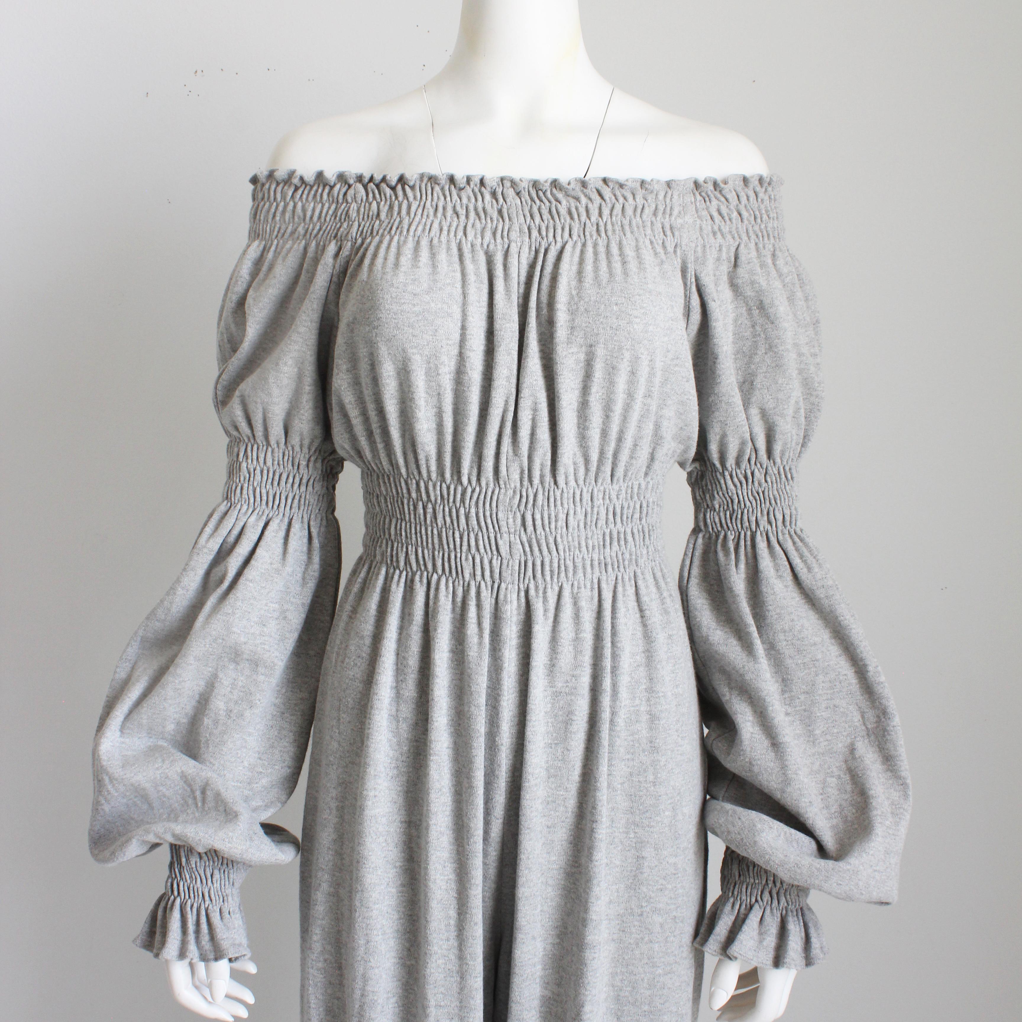 Norma Kamali OMO Jumpsuit Off Shoulder Soft Organic Cotton Harem Pant Rare In Good Condition For Sale In Port Saint Lucie, FL