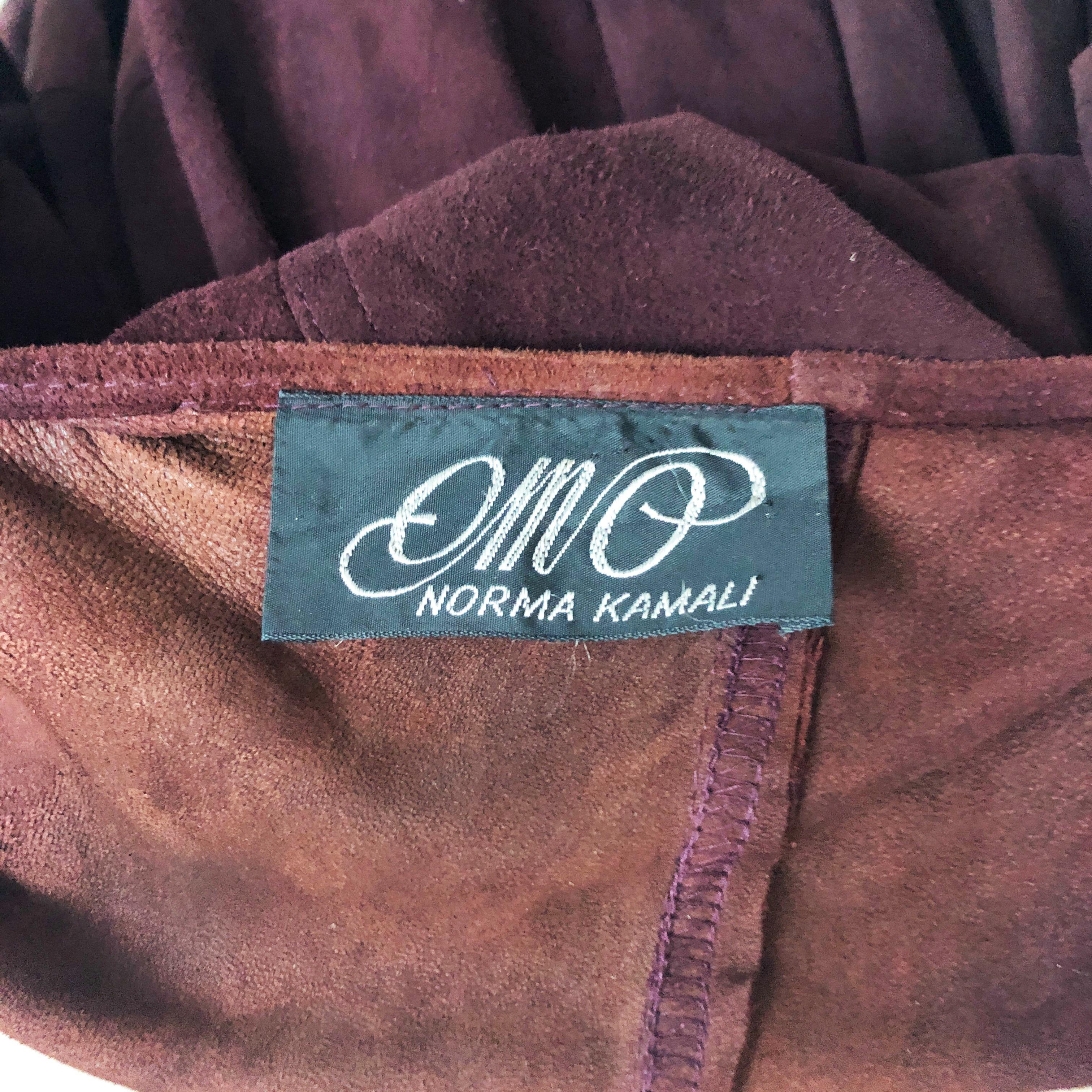 Norma Kamali OMO Jumpsuit Suede Leather Harem Pants Studio 54 Disco Style 1970s 4