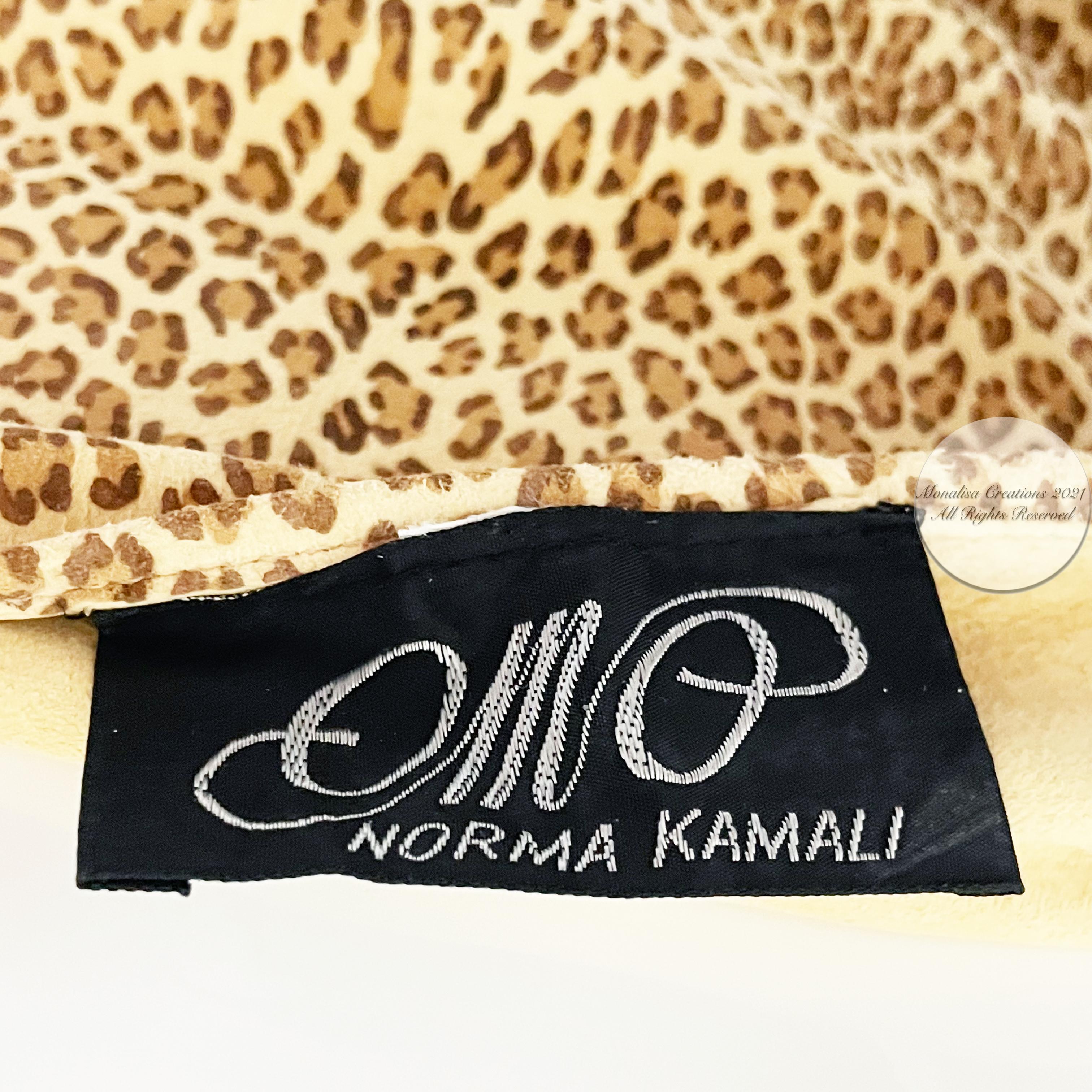 Norma Kamali OMO Lederkorsett-Oberteil mit Wickelkrawatten und Leopardenmuster Vintage HTF im Angebot 13