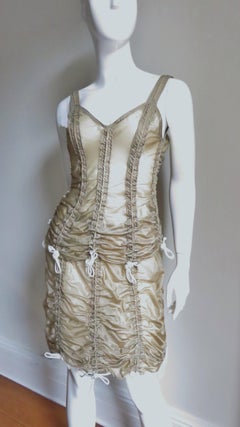 OMO Norma Kamali Top e gonna in paracadute regolabile anni '80