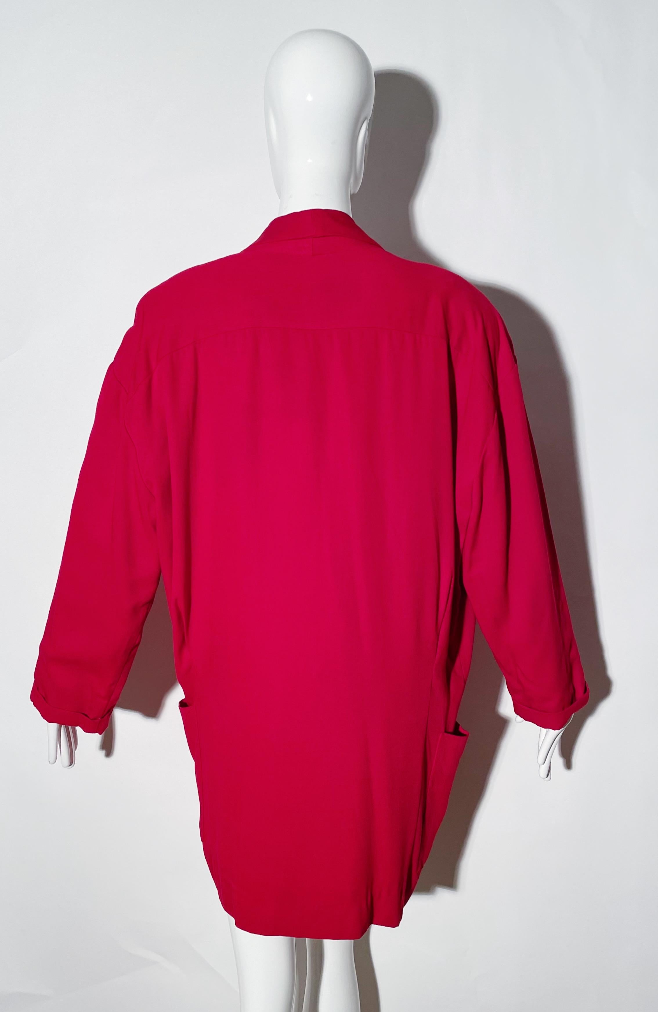 Women's Norma Kamali Red Blazer Dress For Sale