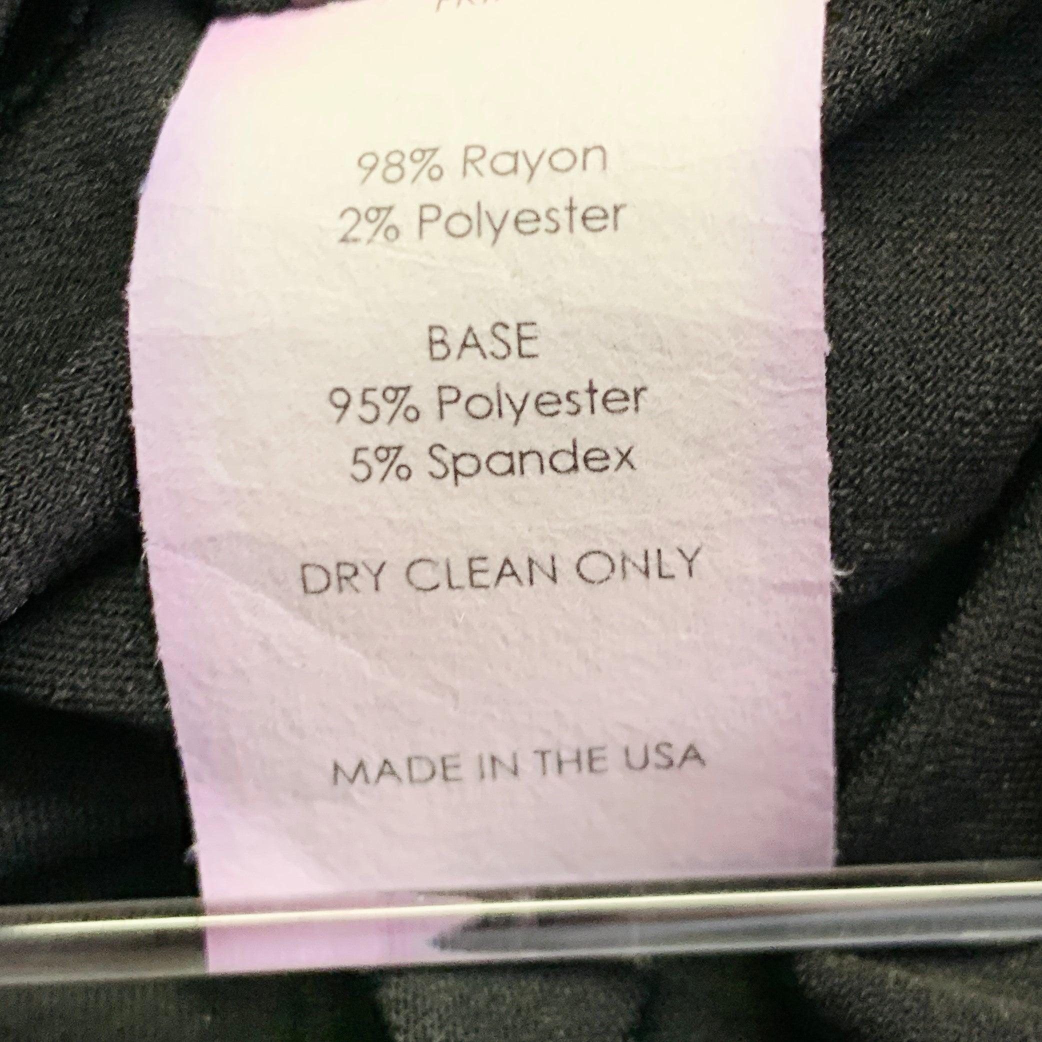 NORMA KAMALI Taglia M Vestito a frange senza maniche in misto rayon nero in vendita 1