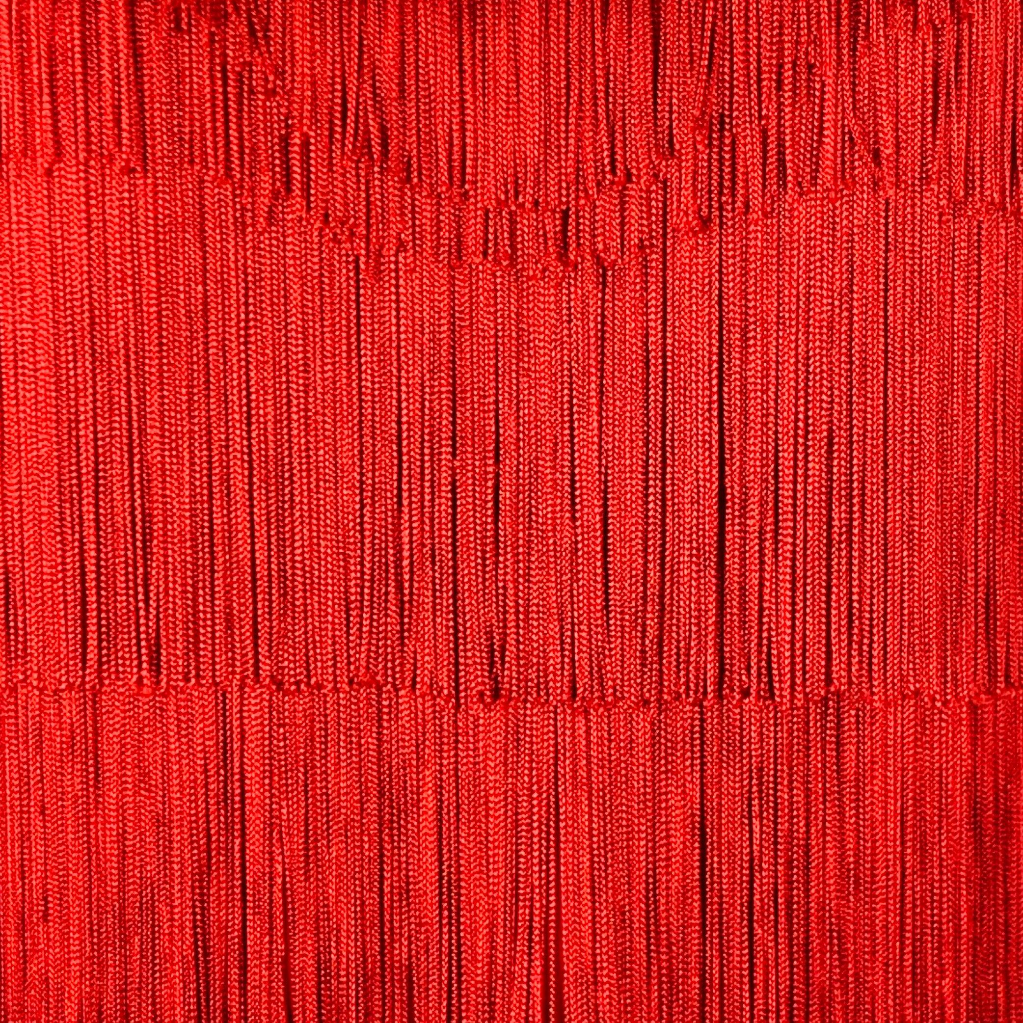 Top abito di Norma Kamali in tessuto misto poliestere rosso, senza maniche, con frange all over e girocollo. Made in USA. Eccellente condizione di usato. 

Contrassegnato:   M 

Misure: 
 
Spalla: 16,5 pollici Busto: 35 pollici Lunghezza: 21 pollici