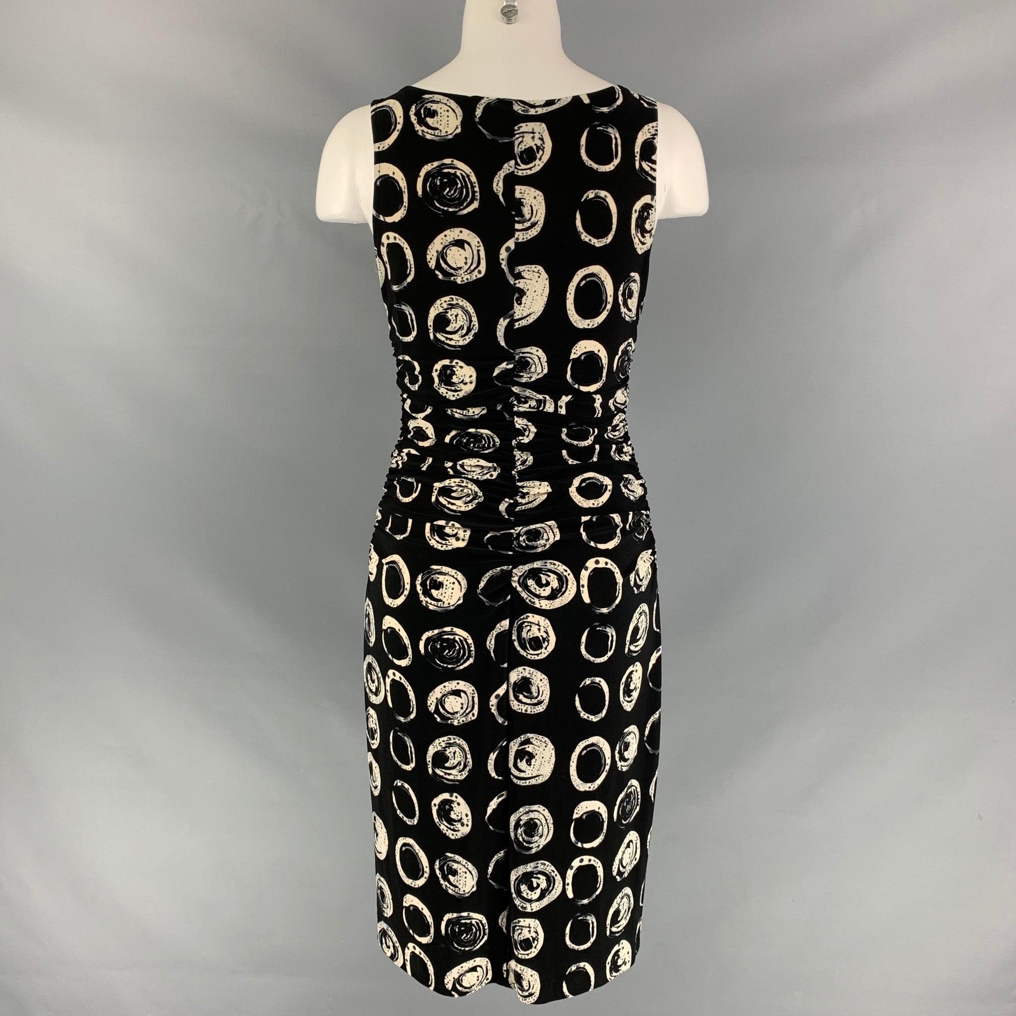 Women's NORMA KAMALI Size S Black White Circles Dress For Sale