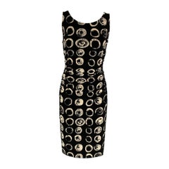 NORMA KAMALI Size S Black White Circles Dress