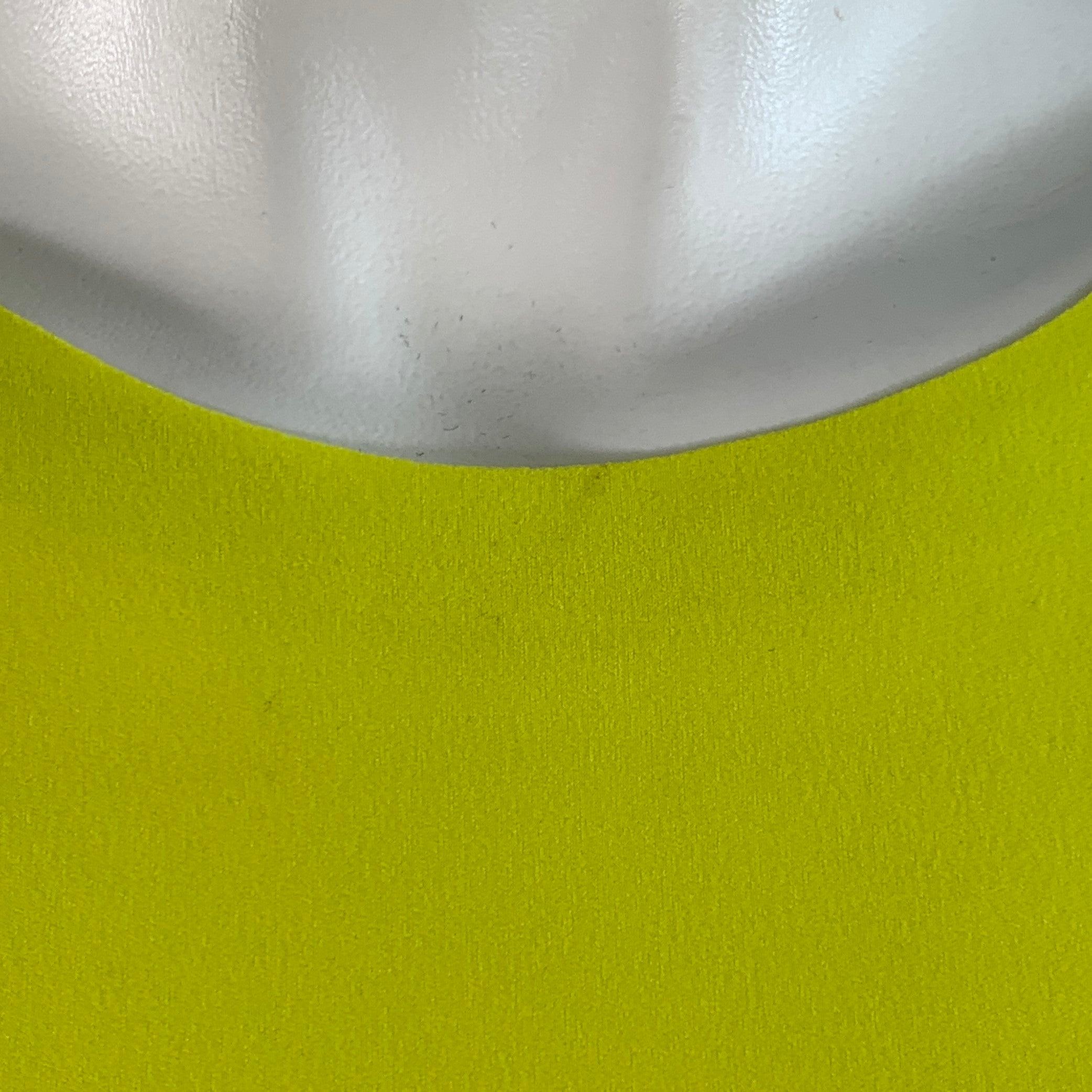 NORMA KAMALI Taglia S Top casual a girocollo in poliestere giallo neon in vendita 1