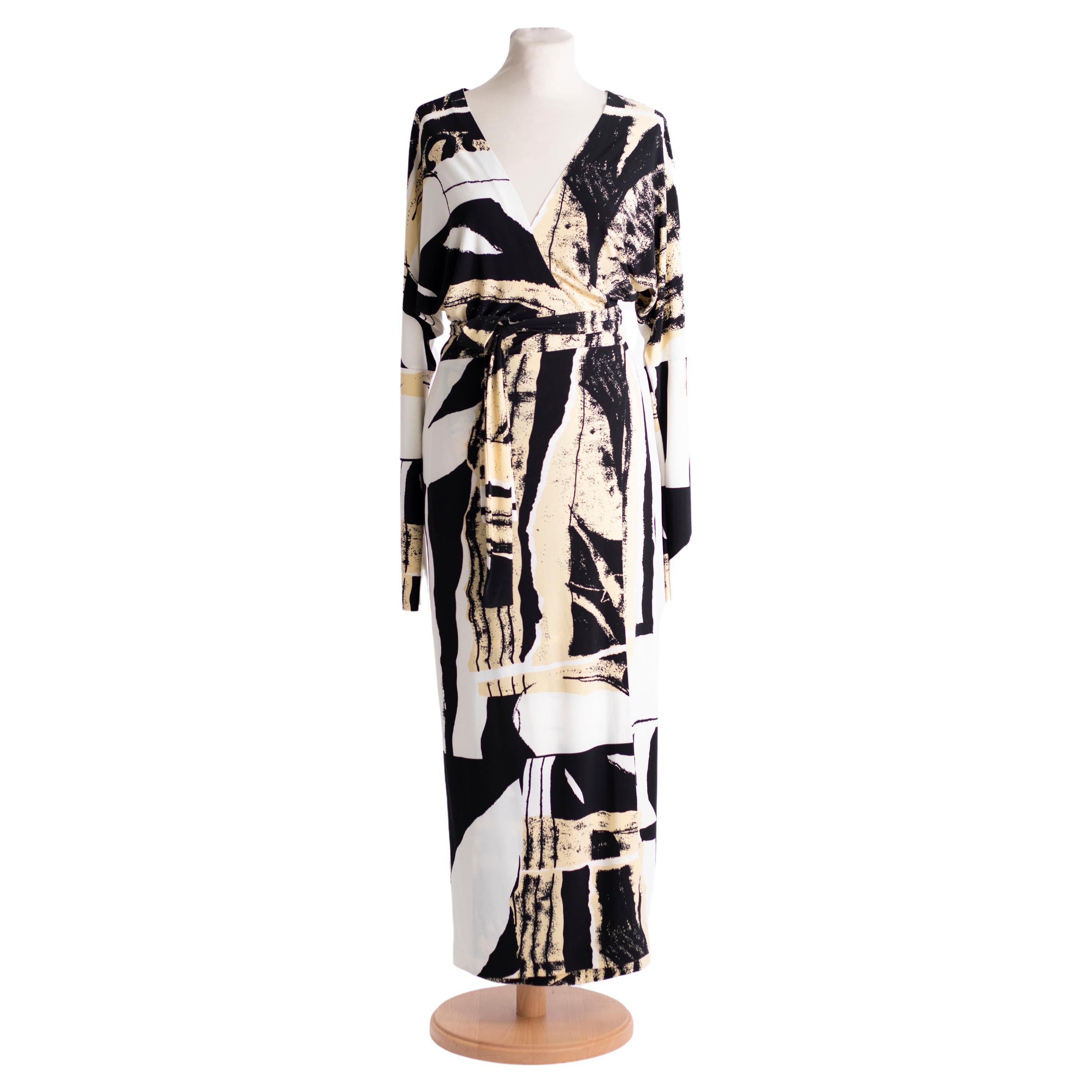 Norma Kamali soft jersey wrap dress For Sale