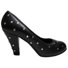 Norma Kamali Studded Leather Heels
