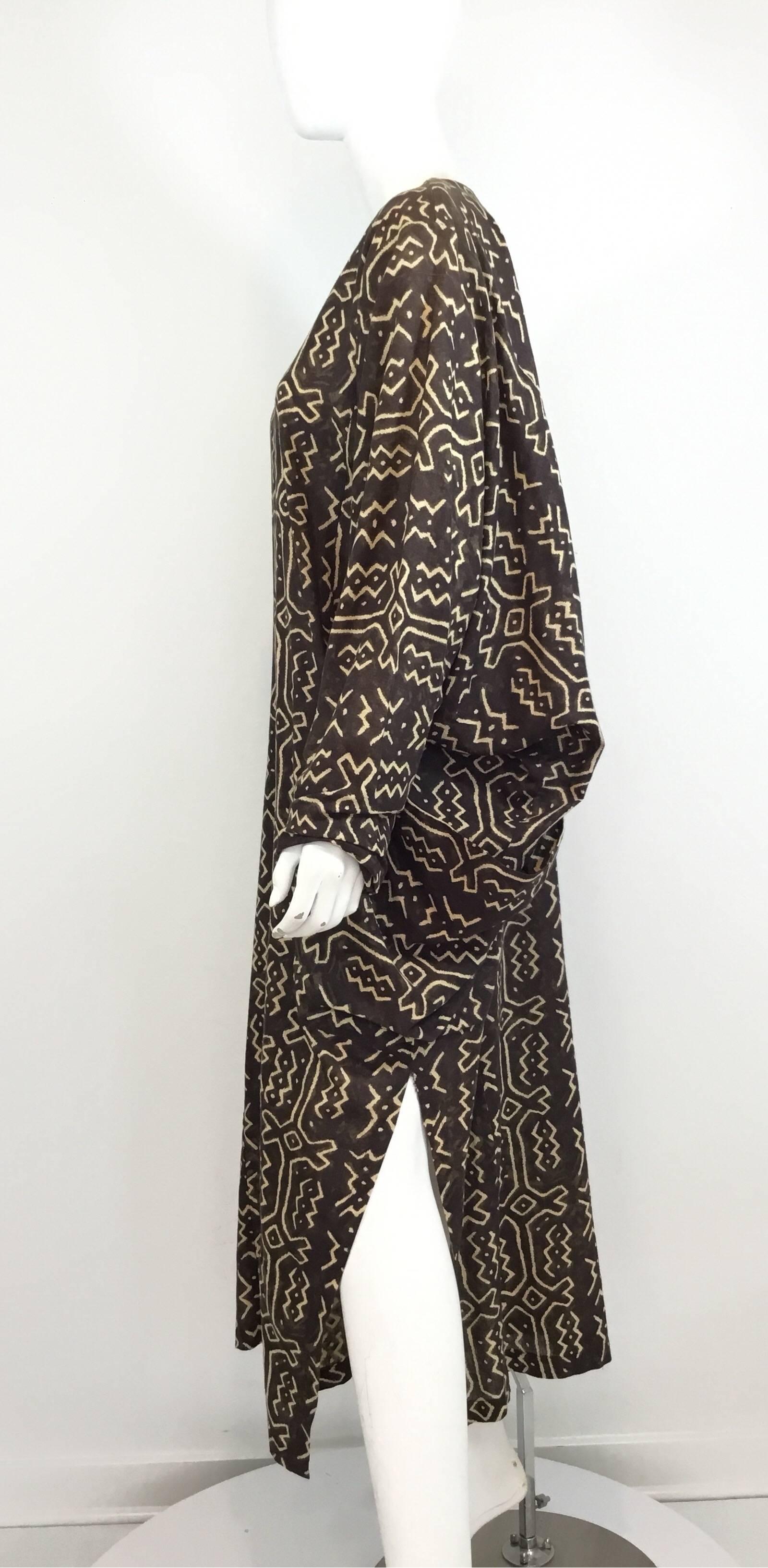 Norma Kamali Tribal Print 1980s Caftan  In Excellent Condition In Carmel, CA