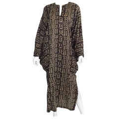 Norma Kamali Tribal Print 1980s Caftan