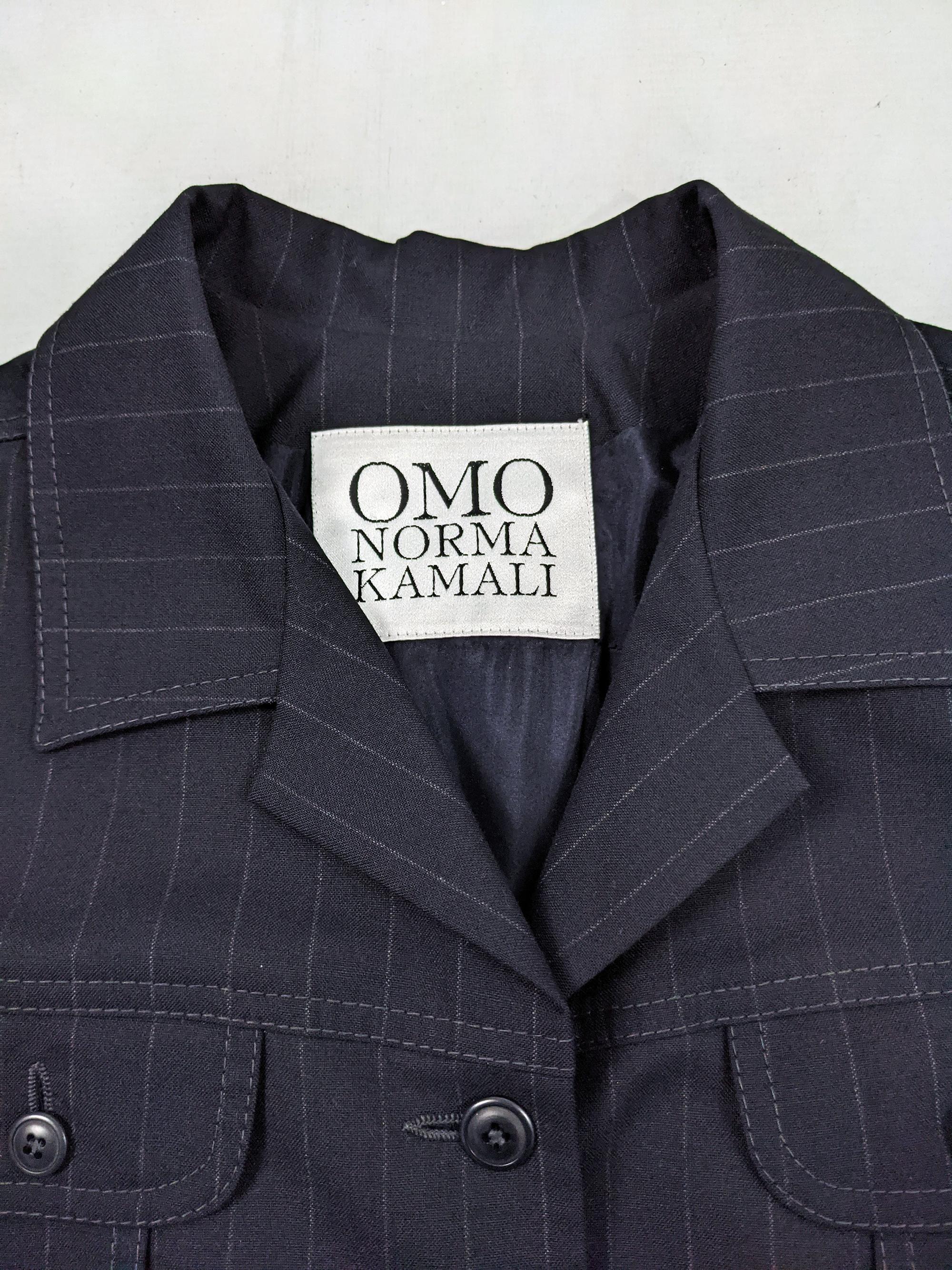 Black Norma Kamali Vintage Womens Blazer Jacket / Dress, 1980s