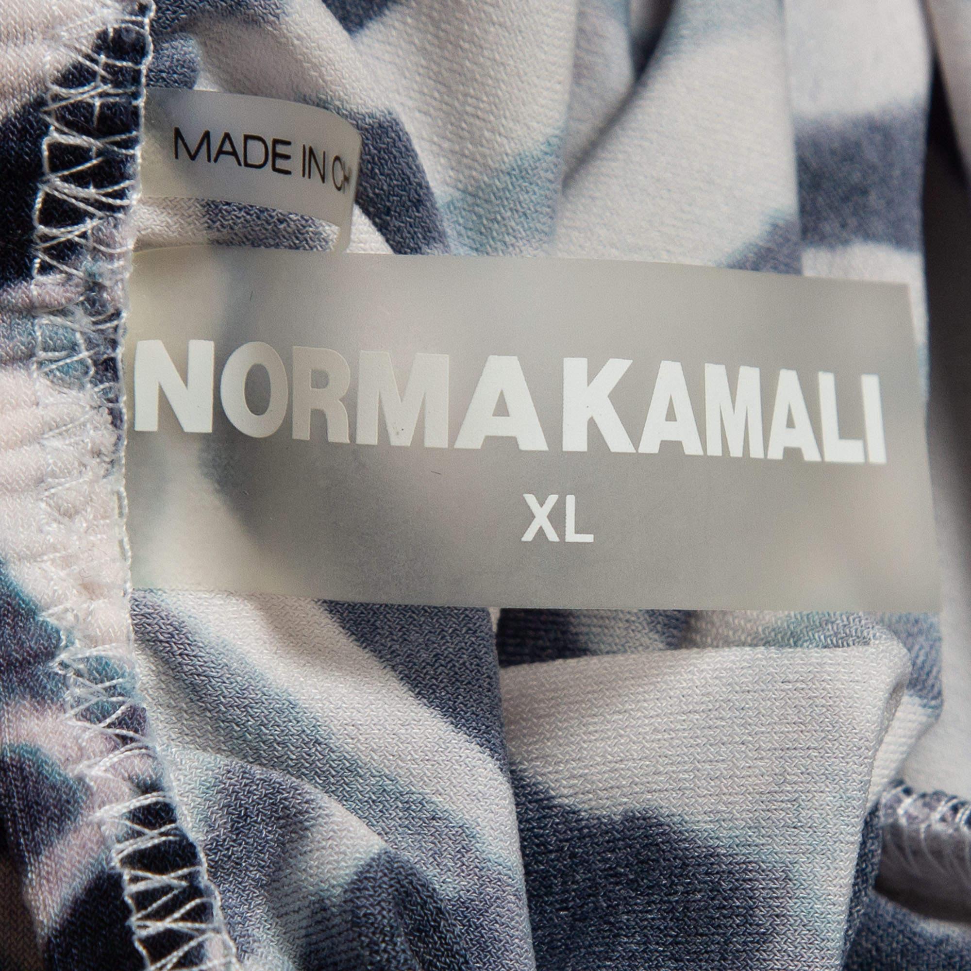 Norma Kamali, maillot de bain Bill Mio blanc imprimé zébré à chevrons XL Excellent état - En vente à Dubai, Al Qouz 2