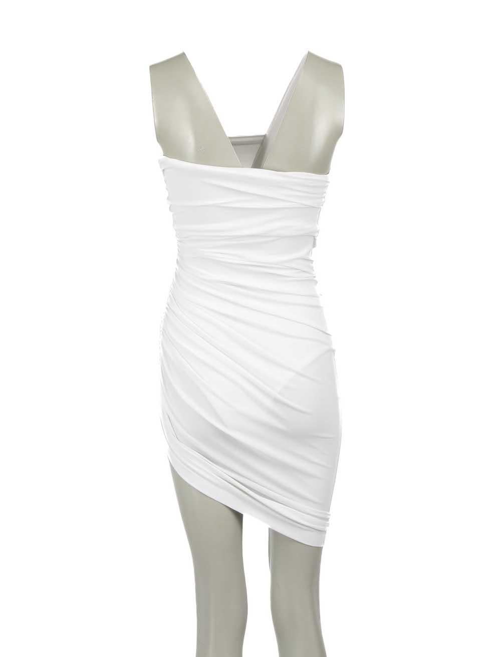 Norma Kamali White Strapless Mini Dress Size XXS In New Condition For Sale In London, GB