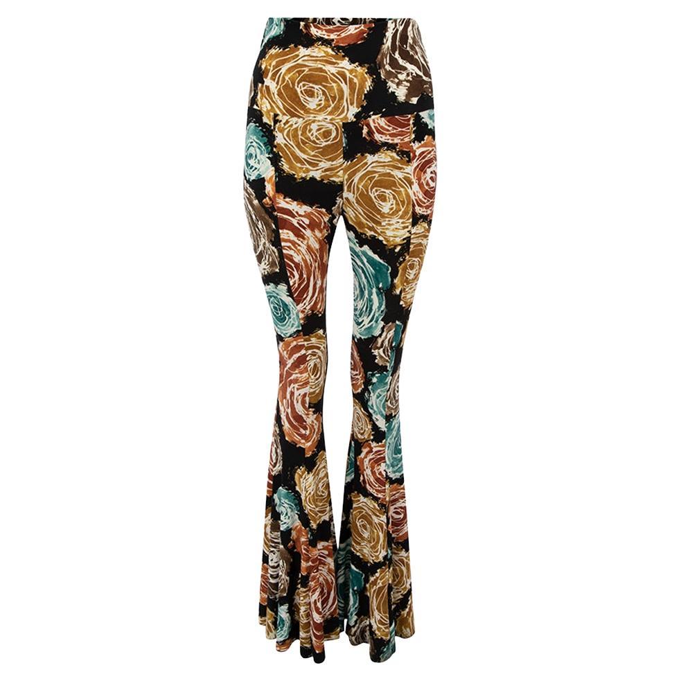 Norma Kamali Women's Abstract Printed Flared Leggings For Sale