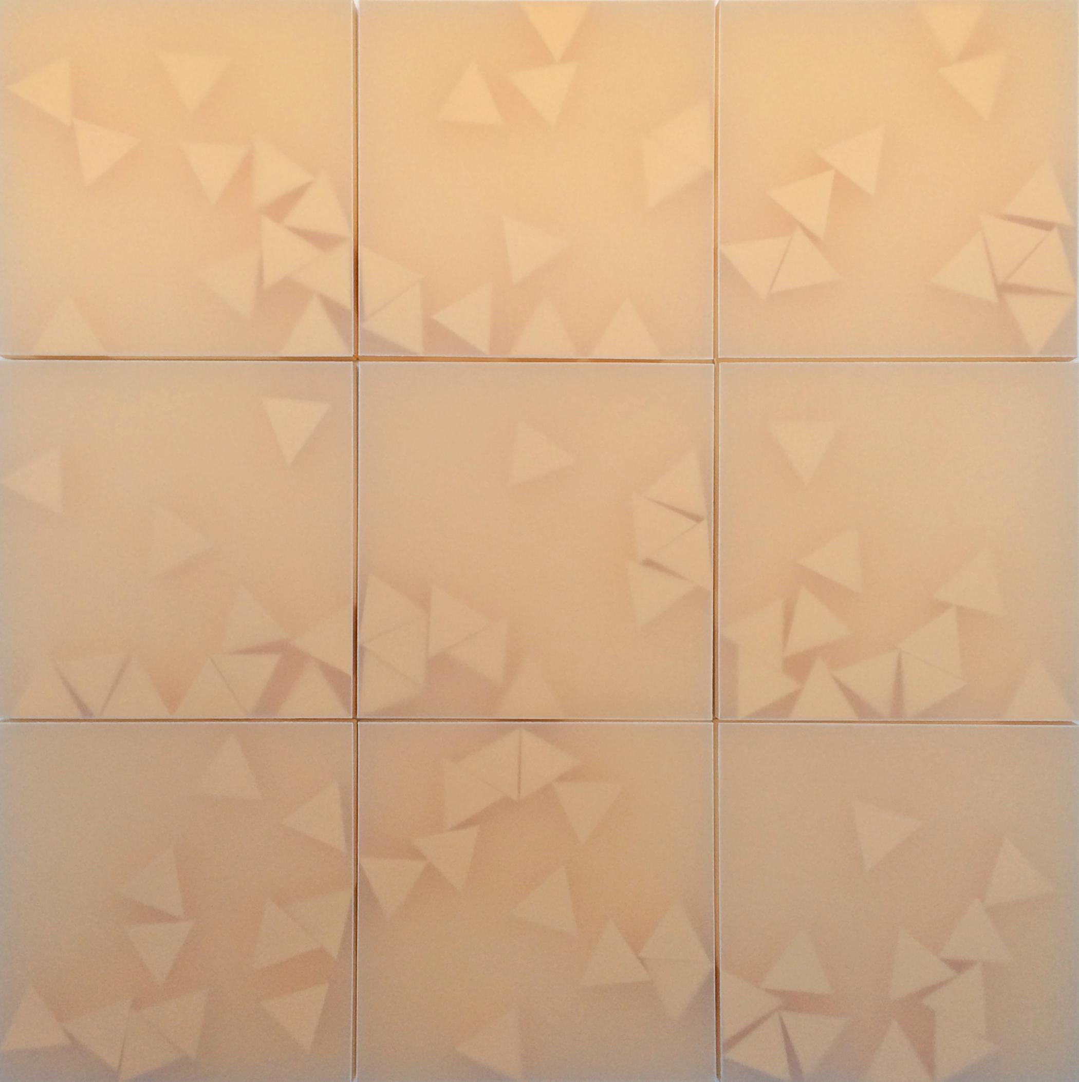 Norma Marquez Orozco Abstract Sculpture - Norma Márquez Orozco, The Sun, 2016, Translucent Paper, 30 x 30, Minimalist