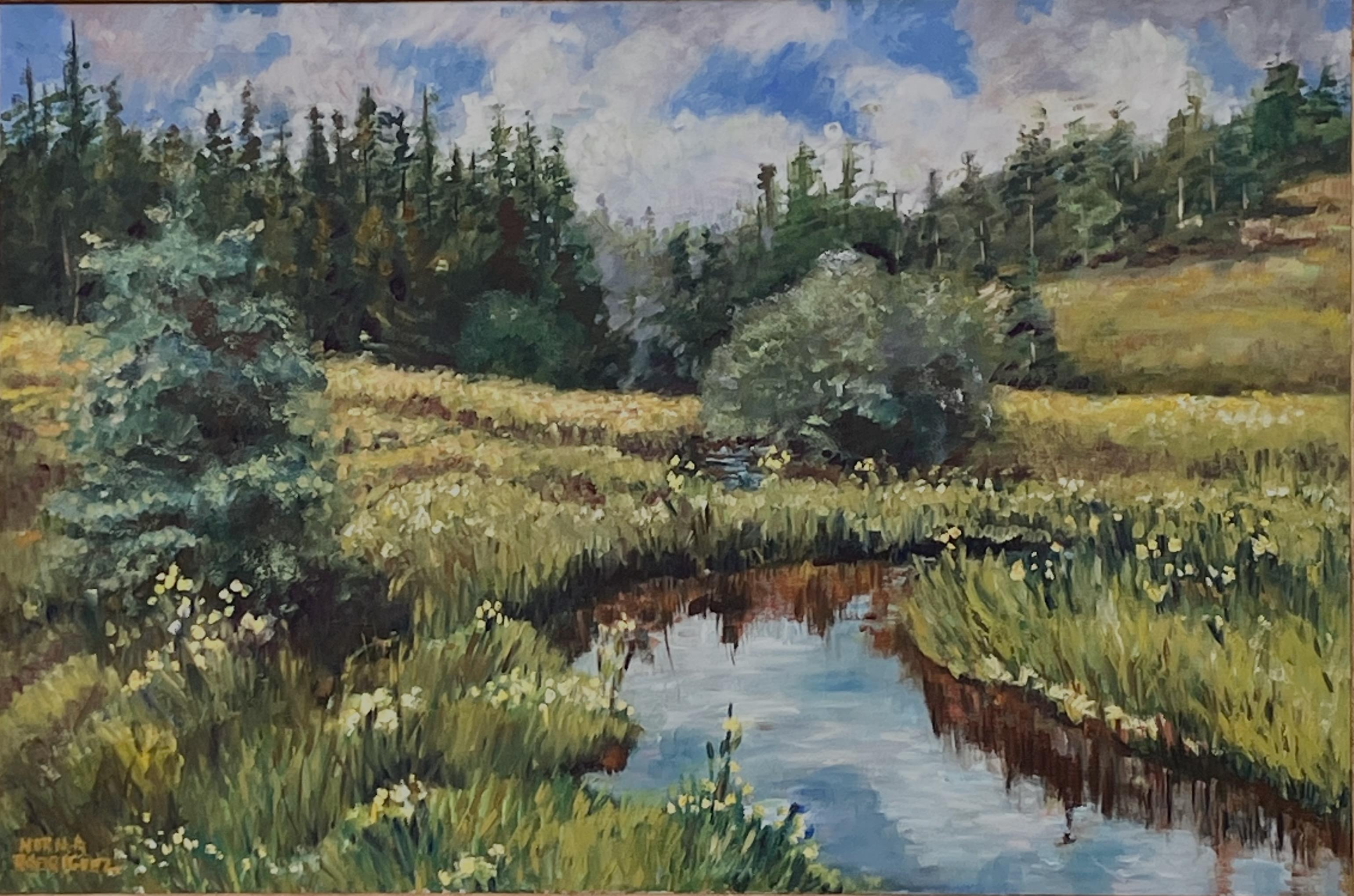 Paisaje primaveral de California - Painting de Norma Rodriguez