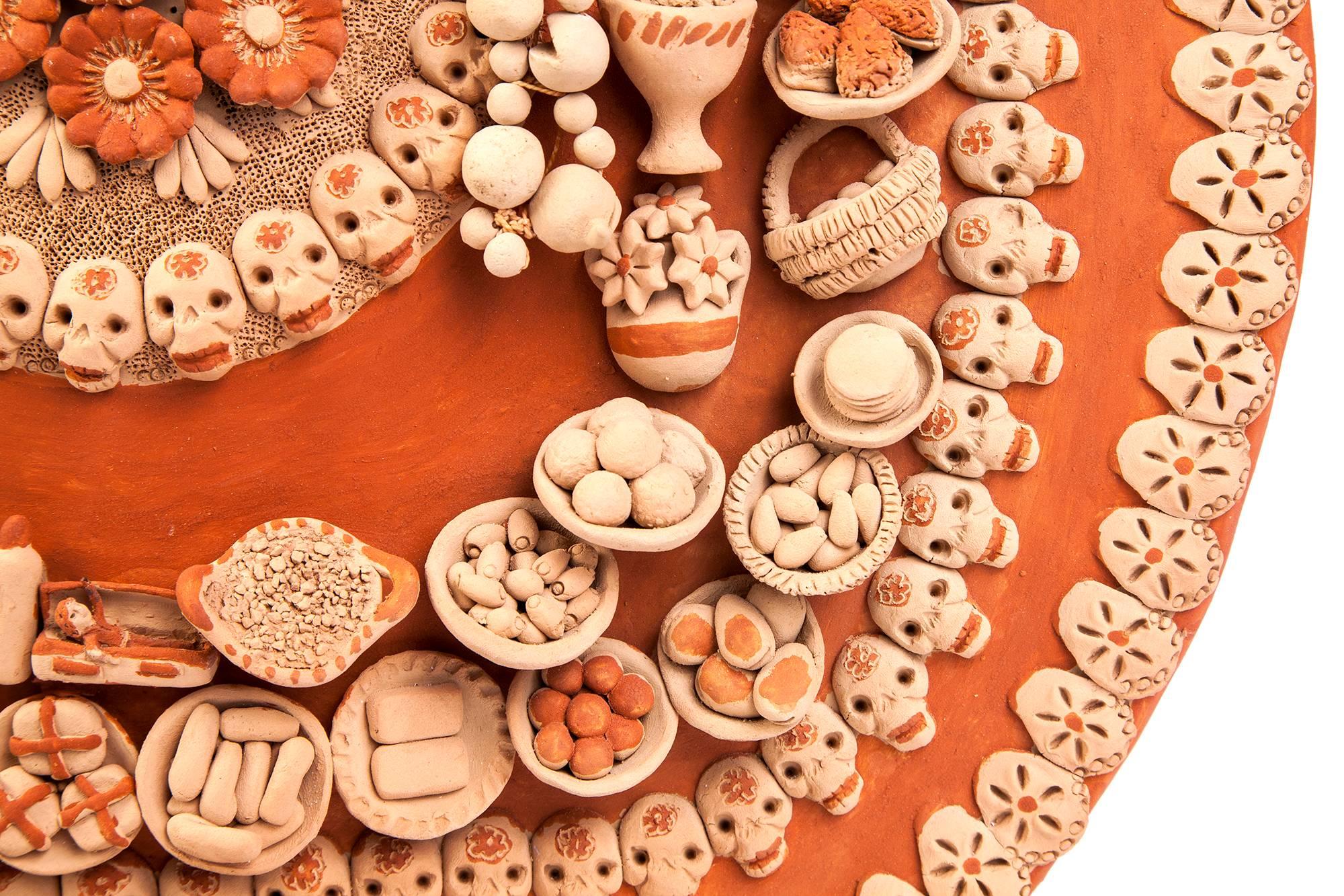 Catrina con Ofrenda de Muertos / Ceramics Mexican Folk Art Clay 1