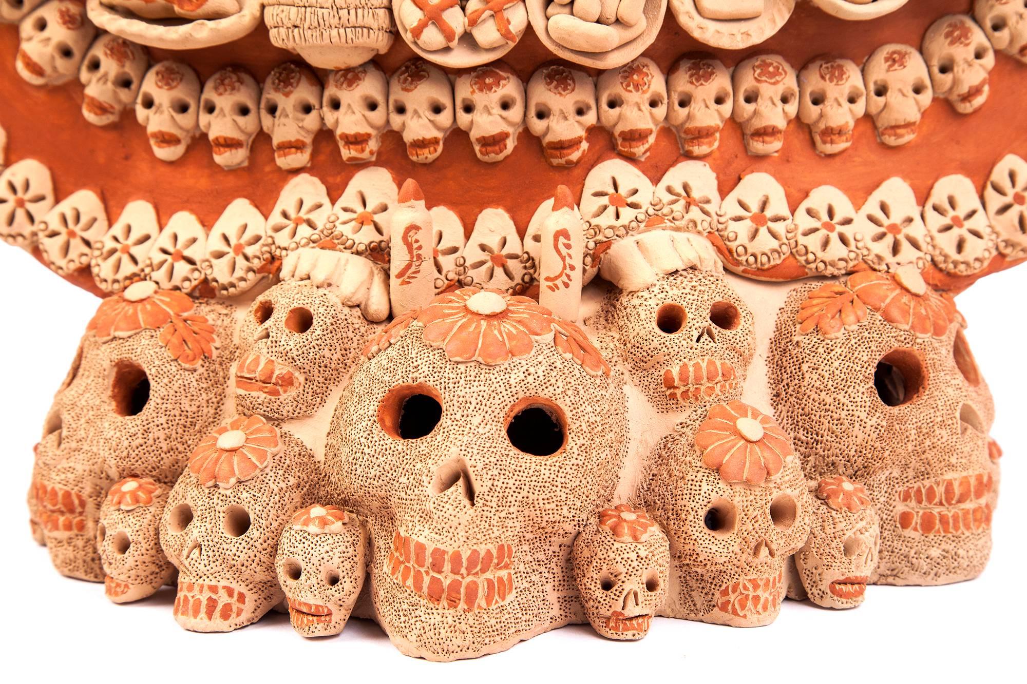 Catrina con Ofrenda de Muertos / Ceramics Mexican Folk Art Clay 2
