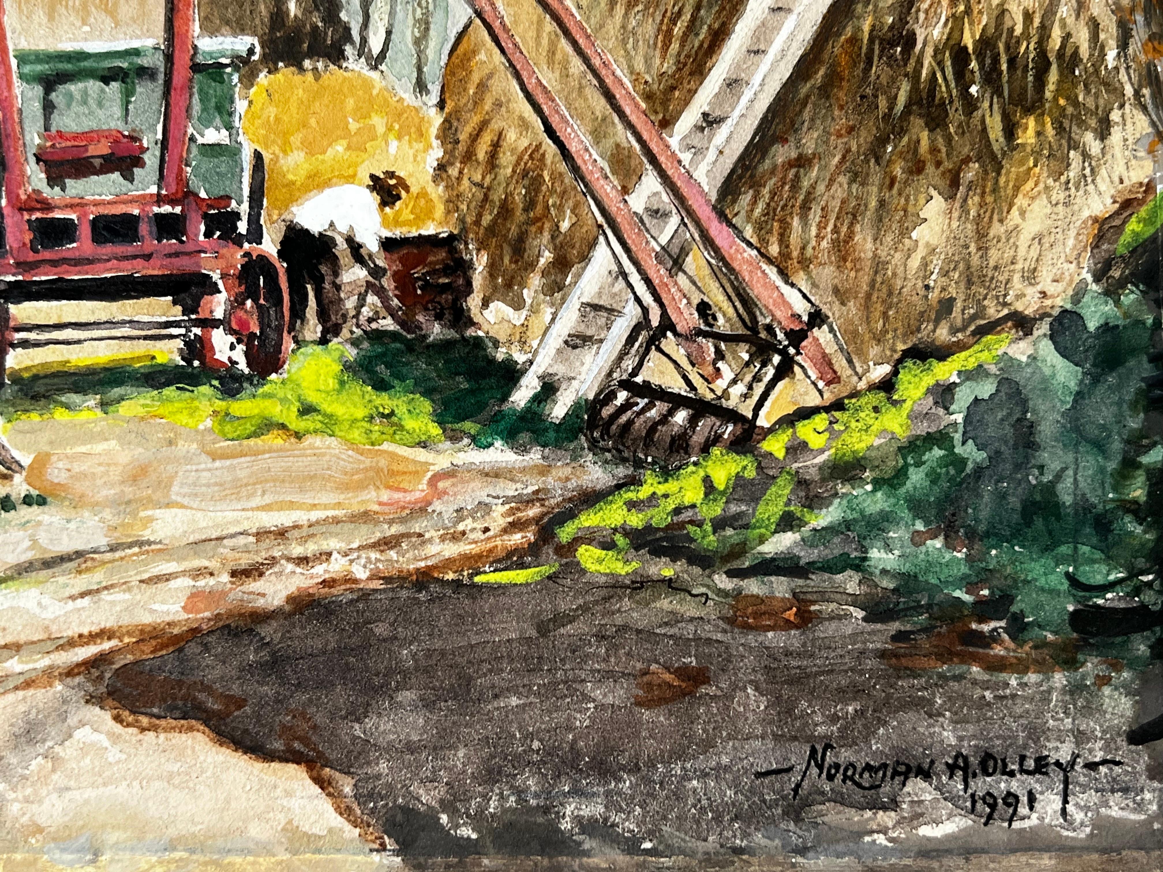 Summertime Landscape, Gathering Hay From The Hay Stacks Mannor Farm , Surrey For Sale 1