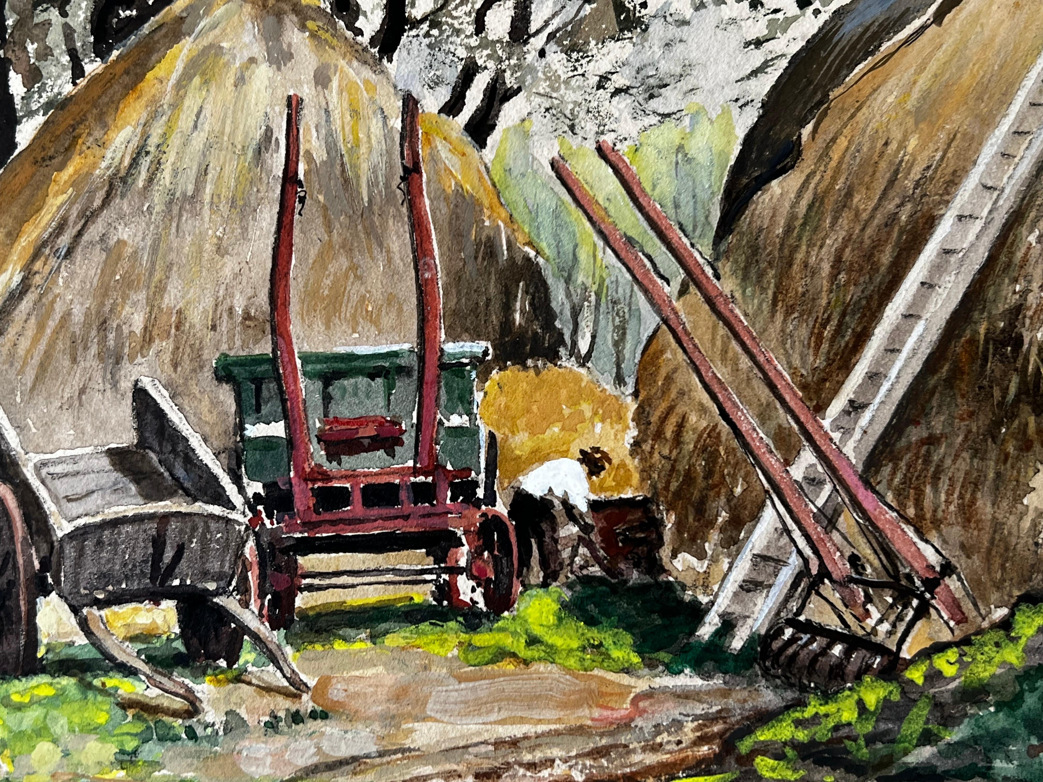 Summertime Landscape, Gathering Hay From The Hay Stacks Mannor Farm , Surrey For Sale 2