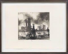Cormorant -- Print, Etching, Aquatint, Nine London Birds by Norman Ackroyd