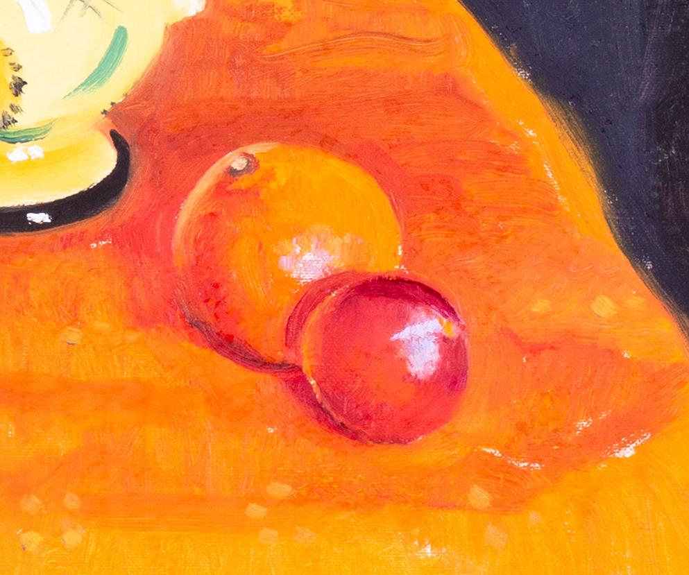 The Moderns MODERNITY Nature morte, orange, fleurs dans une cruche art déco par Norman Edgar en vente 1