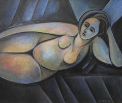 Norman Baasch „Blauer Akt“ Original Acryl auf Leinwand, ca. 2012